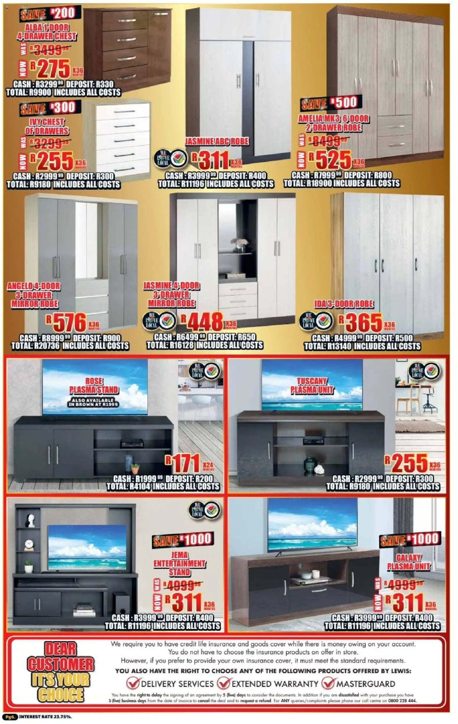 New Lewis Stores catalogue – valid from 05.01.2026 | Page: 6 | Products: Cover, Phone, Mirror, Plasma unit