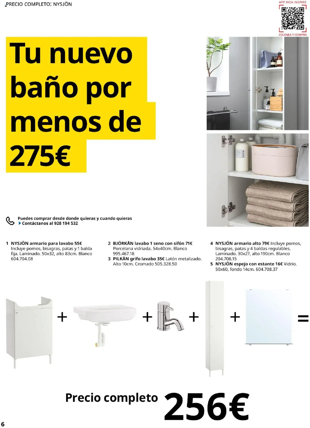 Catálogo IKEA Baňos │ válido desde el 04.02.2025 | Página: 6 | Productos: Armario, Lavabo, Baño, Espejo