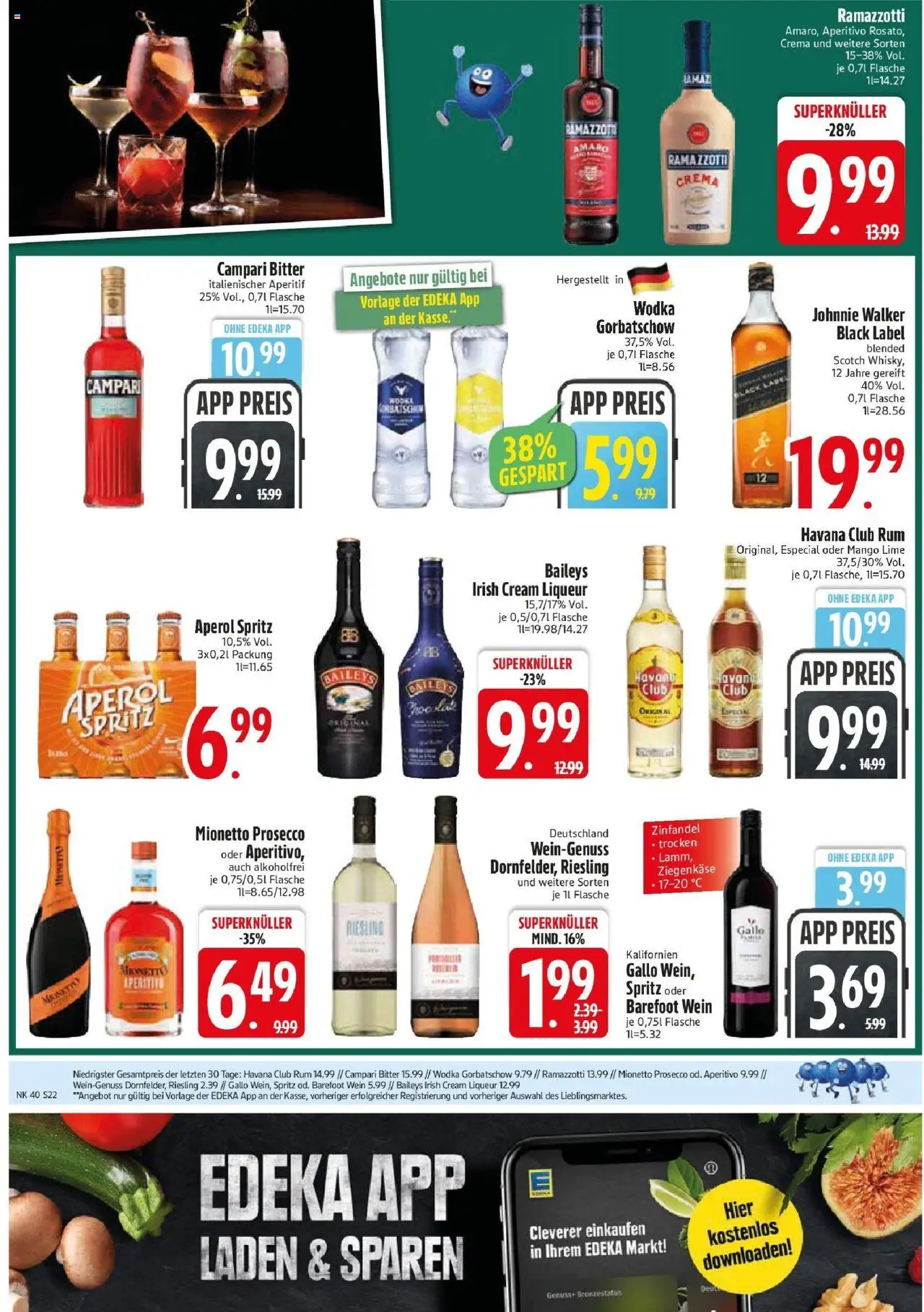 Edeka prospekt Kirchseeon	 – gültig ab 28.09.2025 | Seite: 22 | Produkte: Havana club, Rum, Ziegenkäse, Johnnie walker