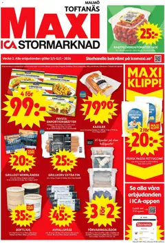 ICA Maxi - Malmö - Förhandsvisning av reklamblad från butik ICA Maxi aktuell från 05.01.2026