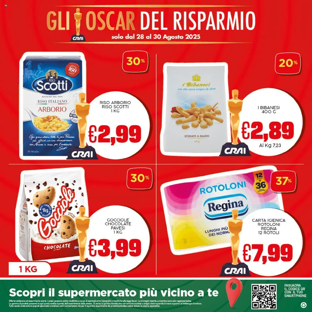 Volantino CRAI del 21.08.2025 | Pagina: 24 | Prodotti: Carta igienica, Riso, Smartphone, Olio extra vergine