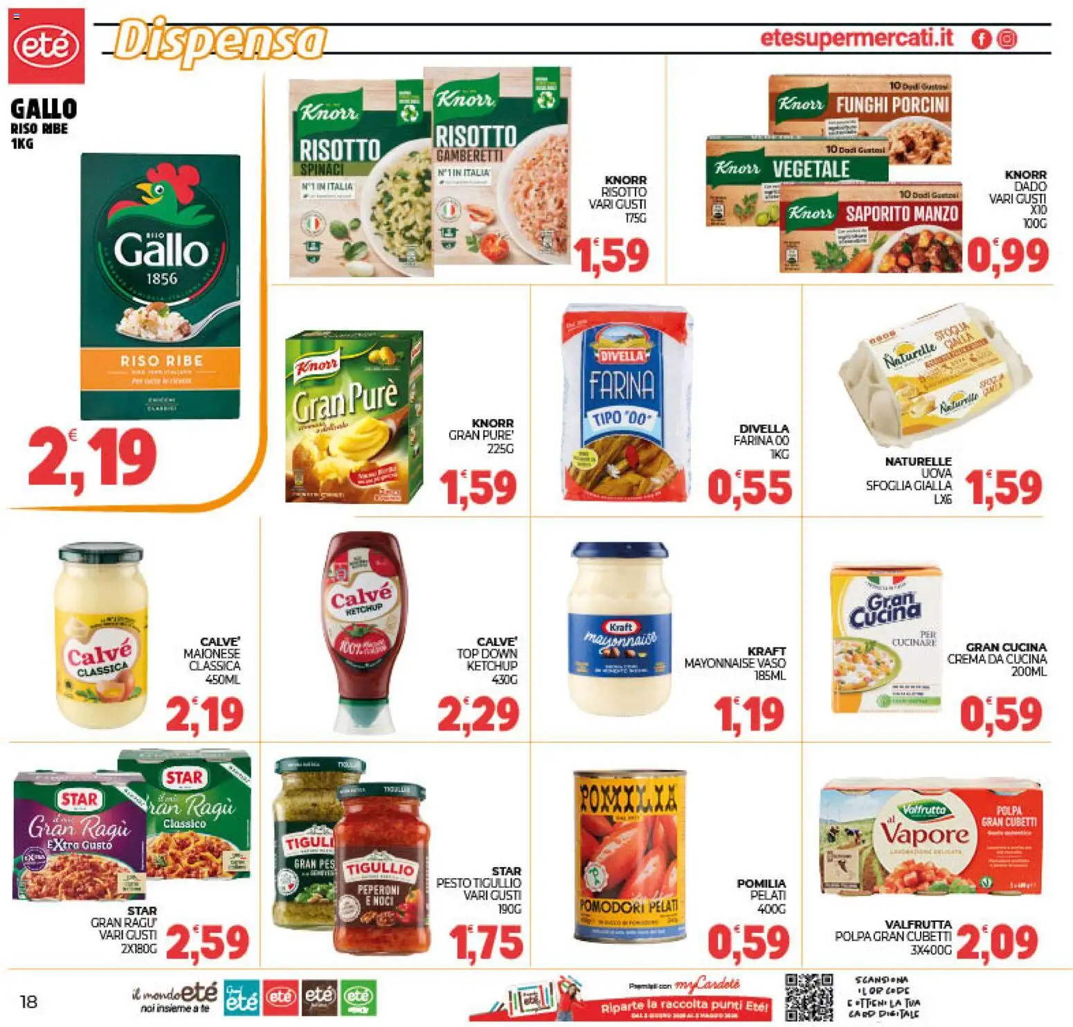 Volantino Eté del 11.11.2025 | Pagina: 18 | Prodotti: Riso, Maionese, Farina, Noci