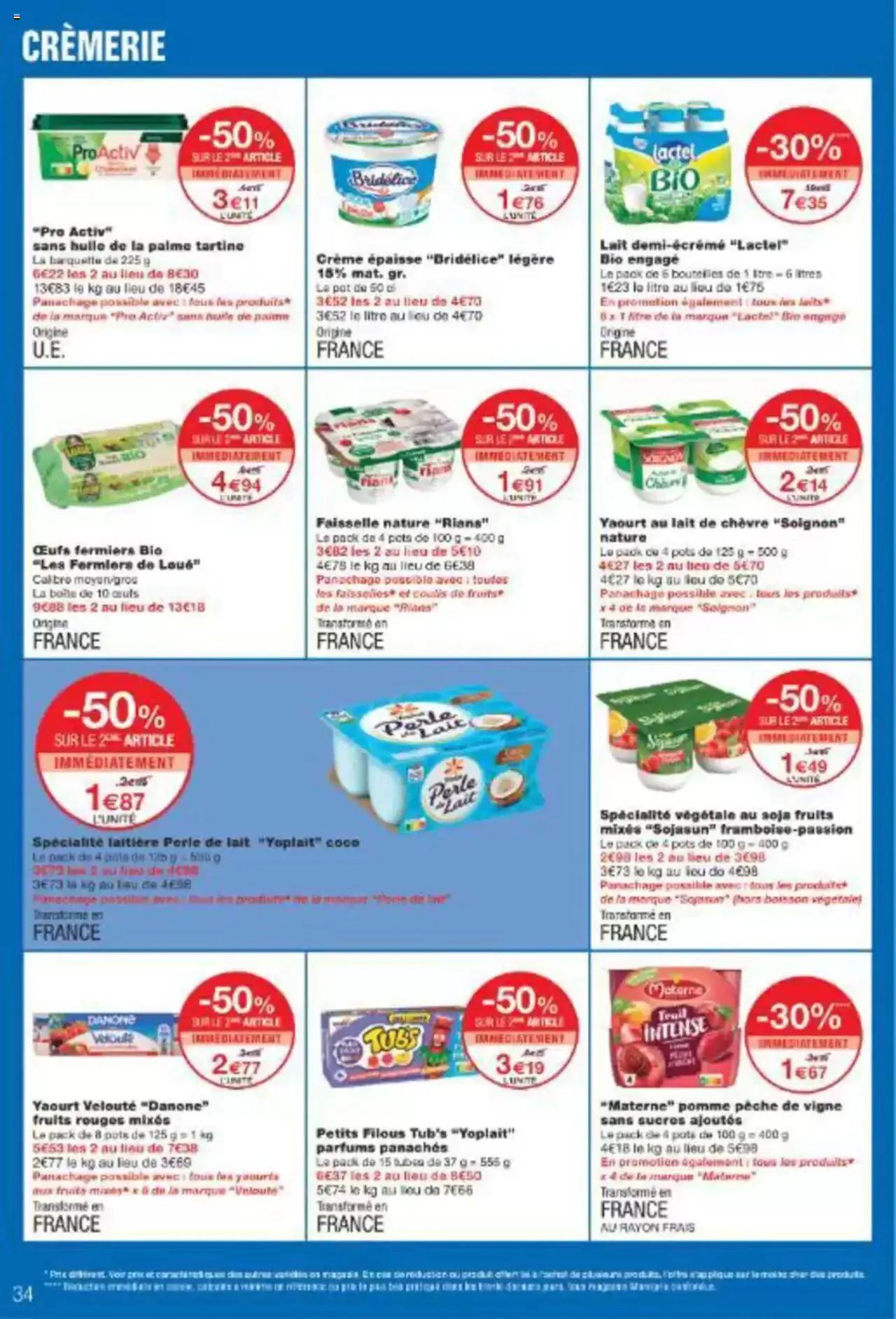  | Page: 34 | Produits: Pêche, Pomme, Yaourt, Huile