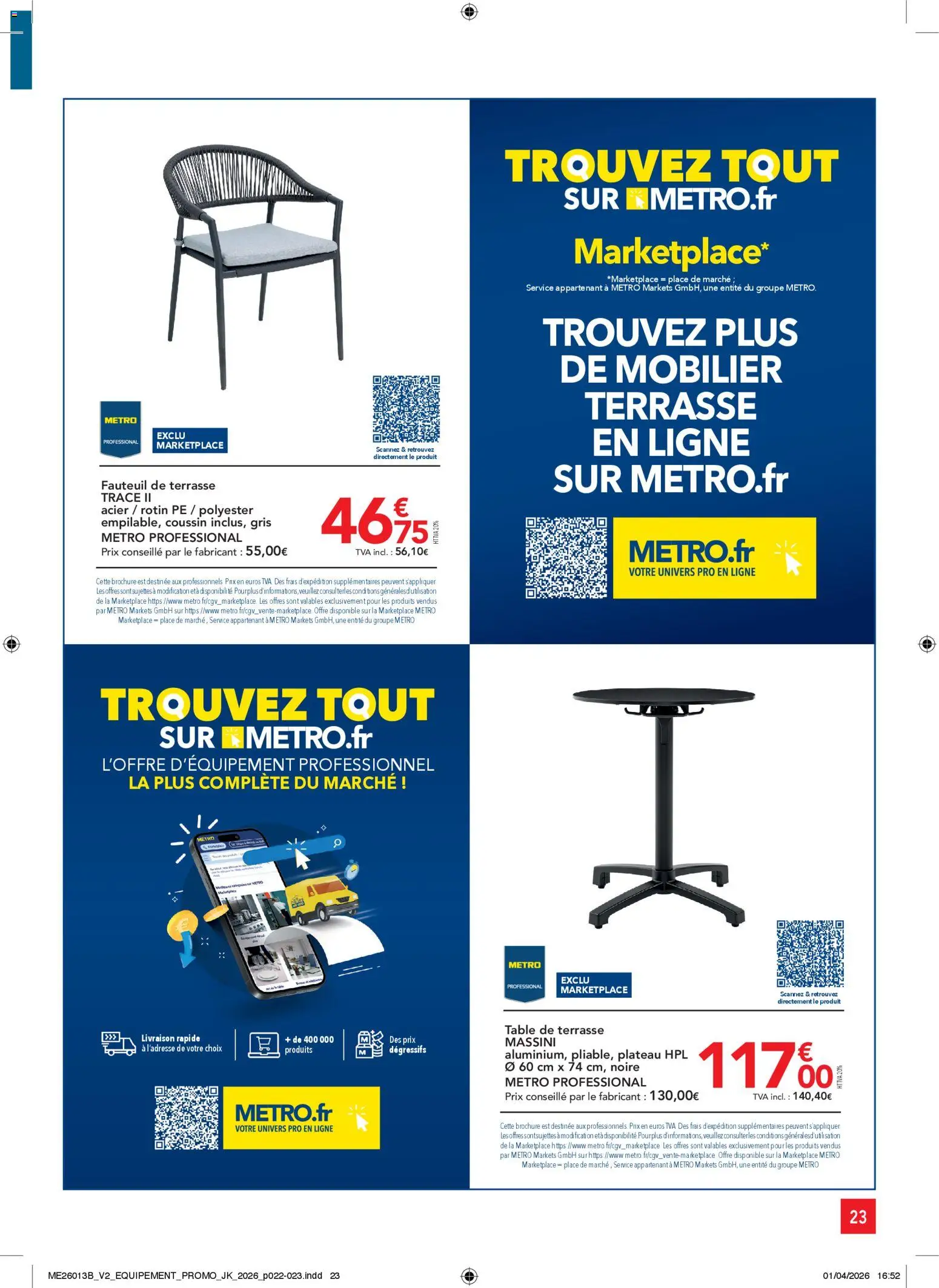 {H1} | Page: 23 | Produits: Plateau, Fauteuil, Table