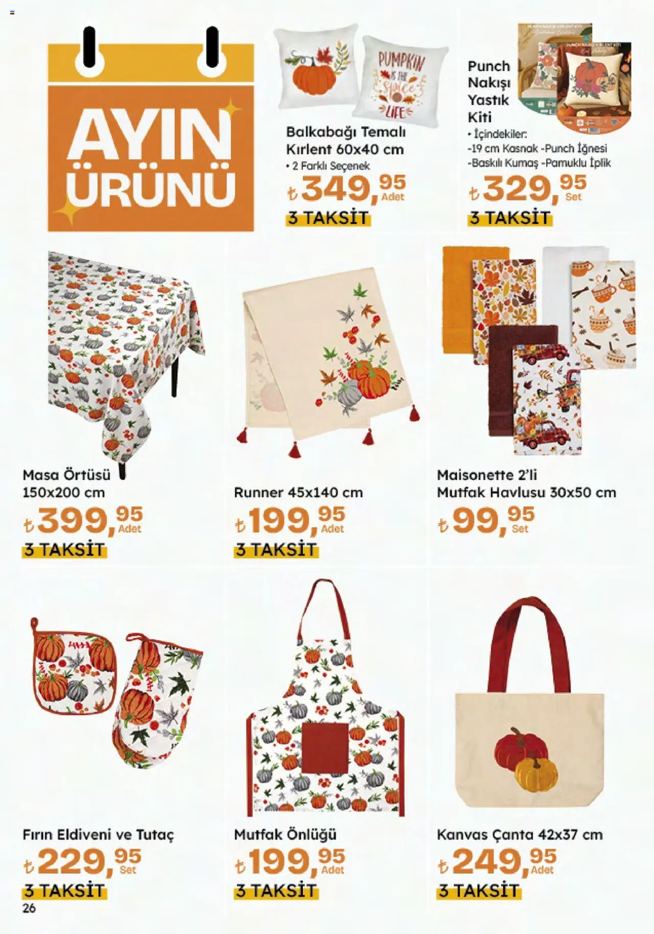 Migros Katalog - Migroskop - 09.10.2025 tarihinden itibaren geçerlidir | Sayfa: 108 | Ürünler: Yastık, Balkabağı, Masa örtüsü, Fırın