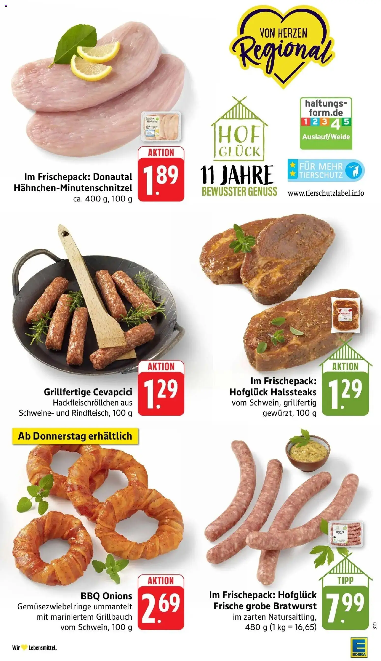 Edeka prospekt Pfalzgrafenweiler	 – gültig ab 12.04.2026 | Seite: 13 | Produkte: Bratwurst, Cevapcici