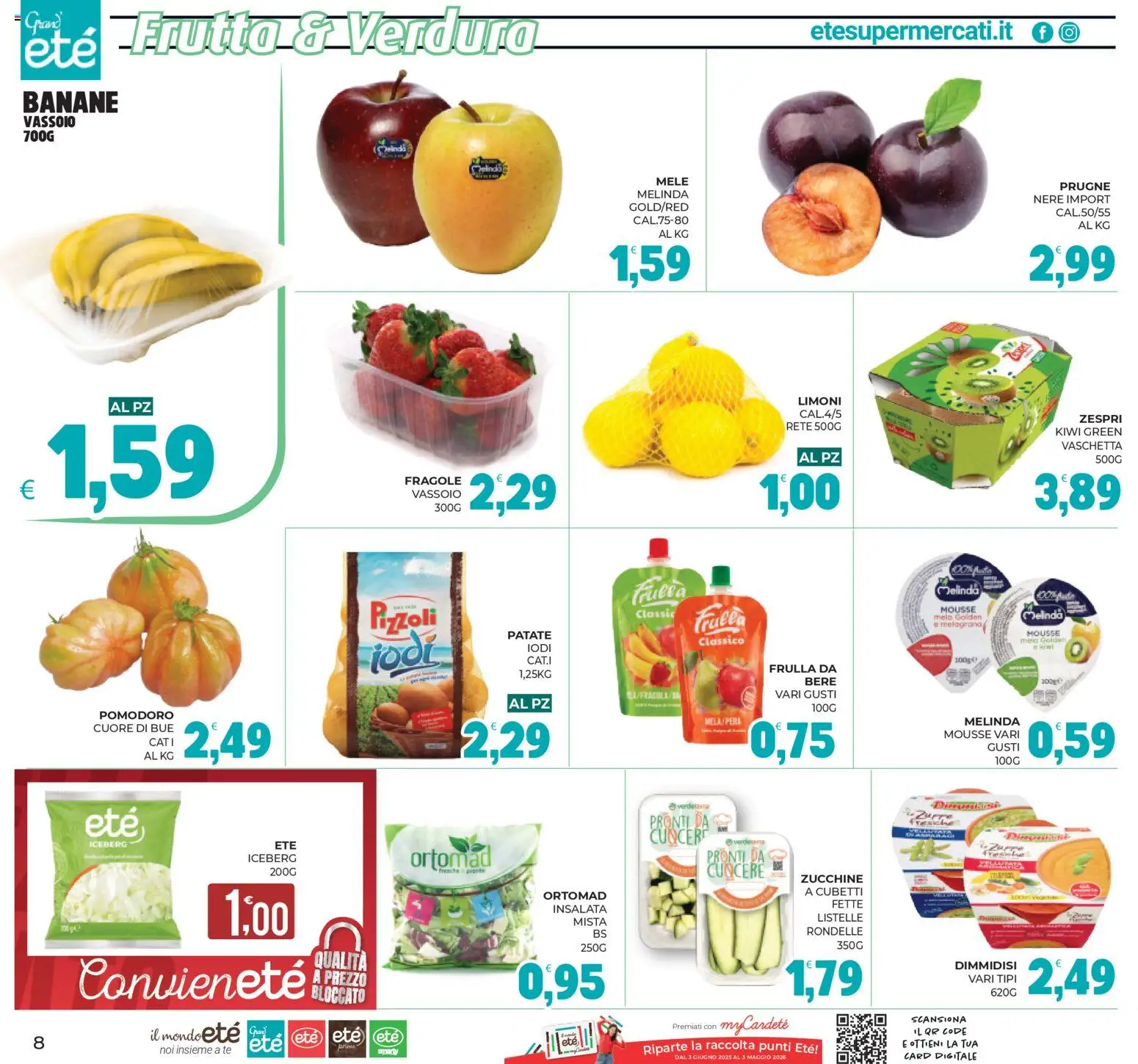 Volantino Eté del 11.03.2026 | Pagina: 8 | Prodotti: Kiwi, Patate, Frutta, Vassoio