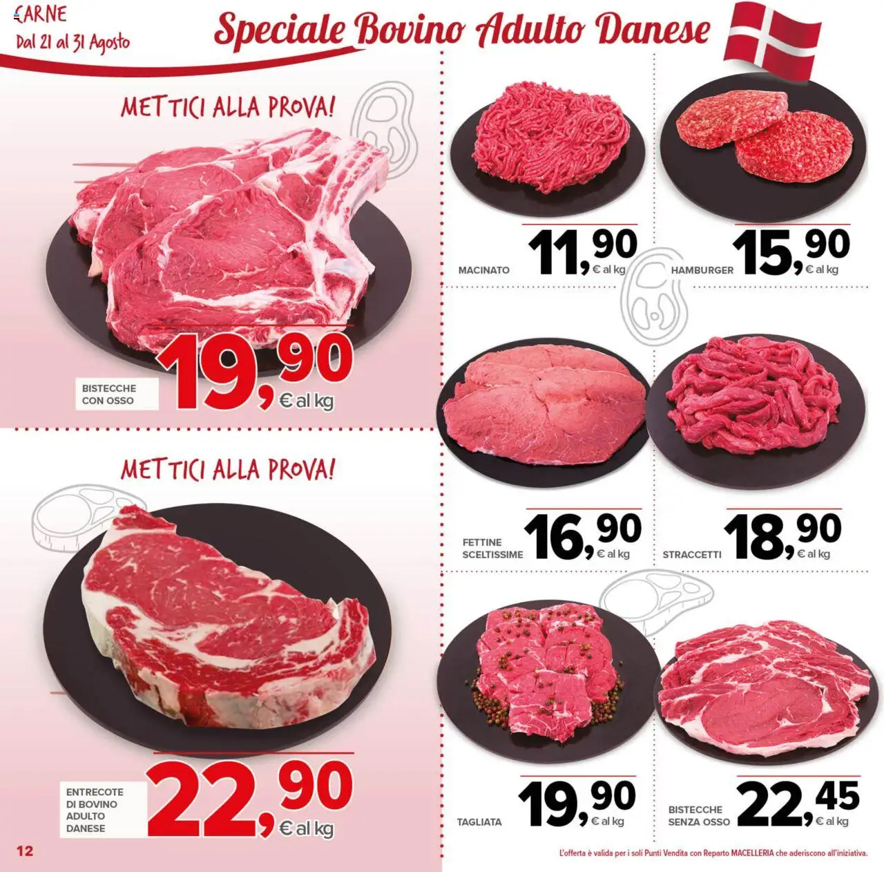 Volantino Todis del 21.08.2025 | Pagina: 12 | Prodotti: Bovino, Hamburger, Macinato