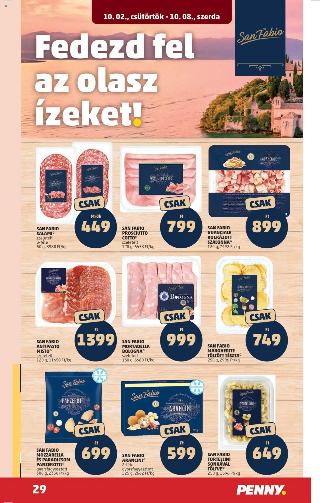 PENNY akciós ujság - amely érvényes a következő dátumtól: 02.10.2025 | Oldal: 35 | Termékek: Tortellini, Szalonna, Paradicsom, Mortadella