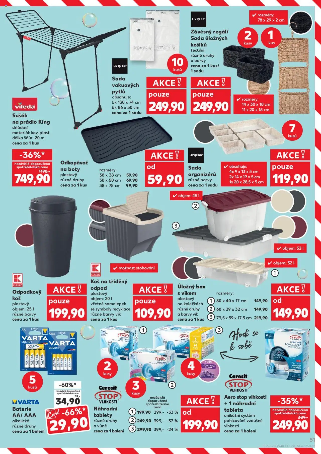 Kaufland leták od 01.10.2025 | Strana: 51 | Produkty: Box, Koš na tříděný odpad, Baterie, Barvy