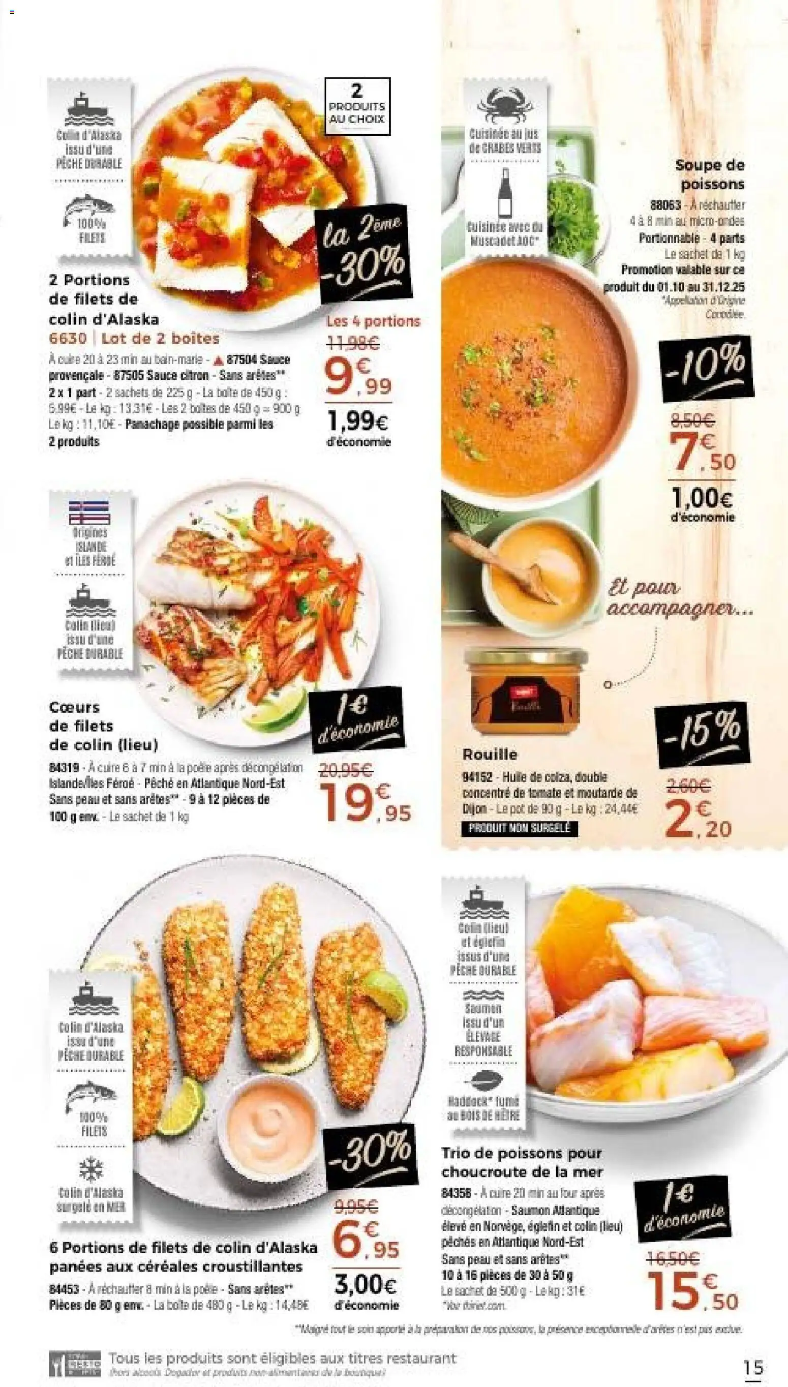 {H1} | Page: 15 | Produits: Soupe, Pêche, Huile, Saumon