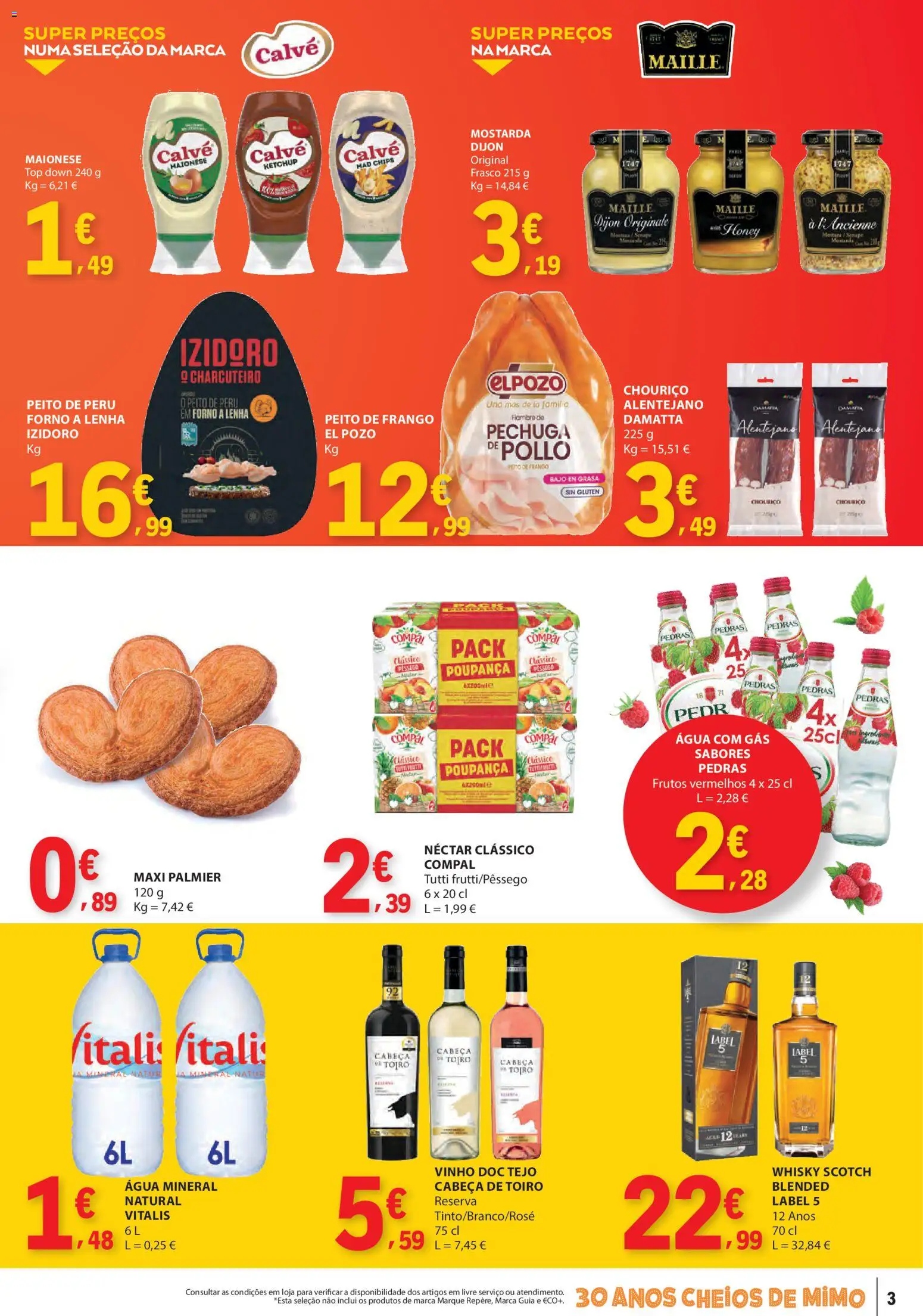 E.Leclerc Catálogo Fim de Semana │ válido de 17.04.2026 | Página: 3 | Produtos: Vinho, Chouriço, Água com gás, Água mineral