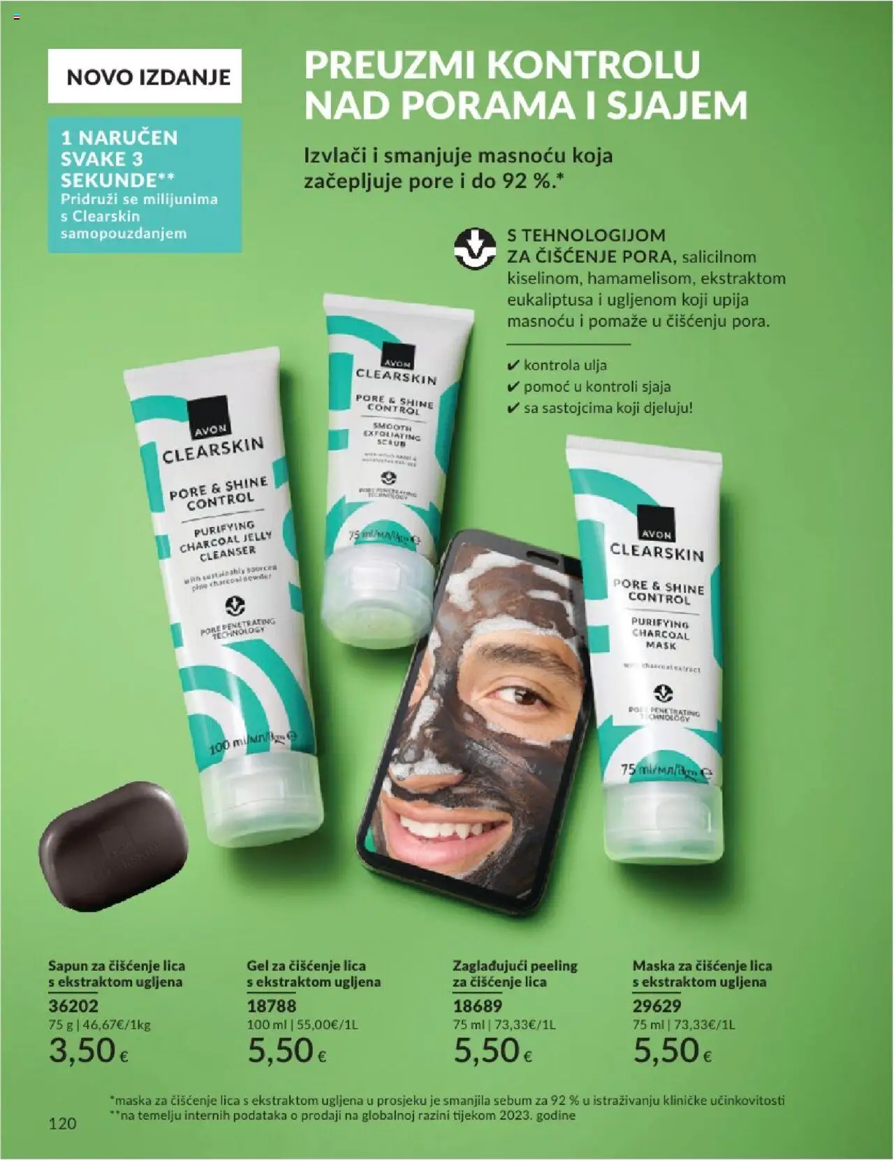 Avon katalog | vrijedi od 31.05.2025 | Stranica: 120 | Proizvodi: Gel za čišćenje lica, Maska, Sapun