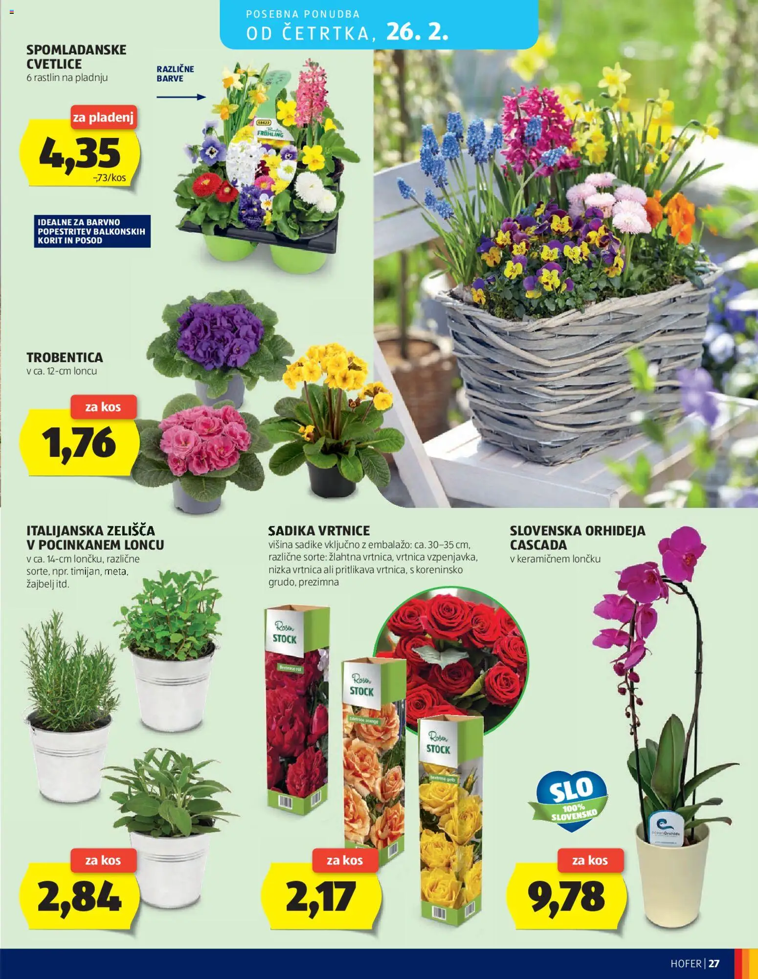 Novi Hofer katalog ponudbe – veljaven od 18.02.2026 | Stran: 27 | Izdelki: Kos