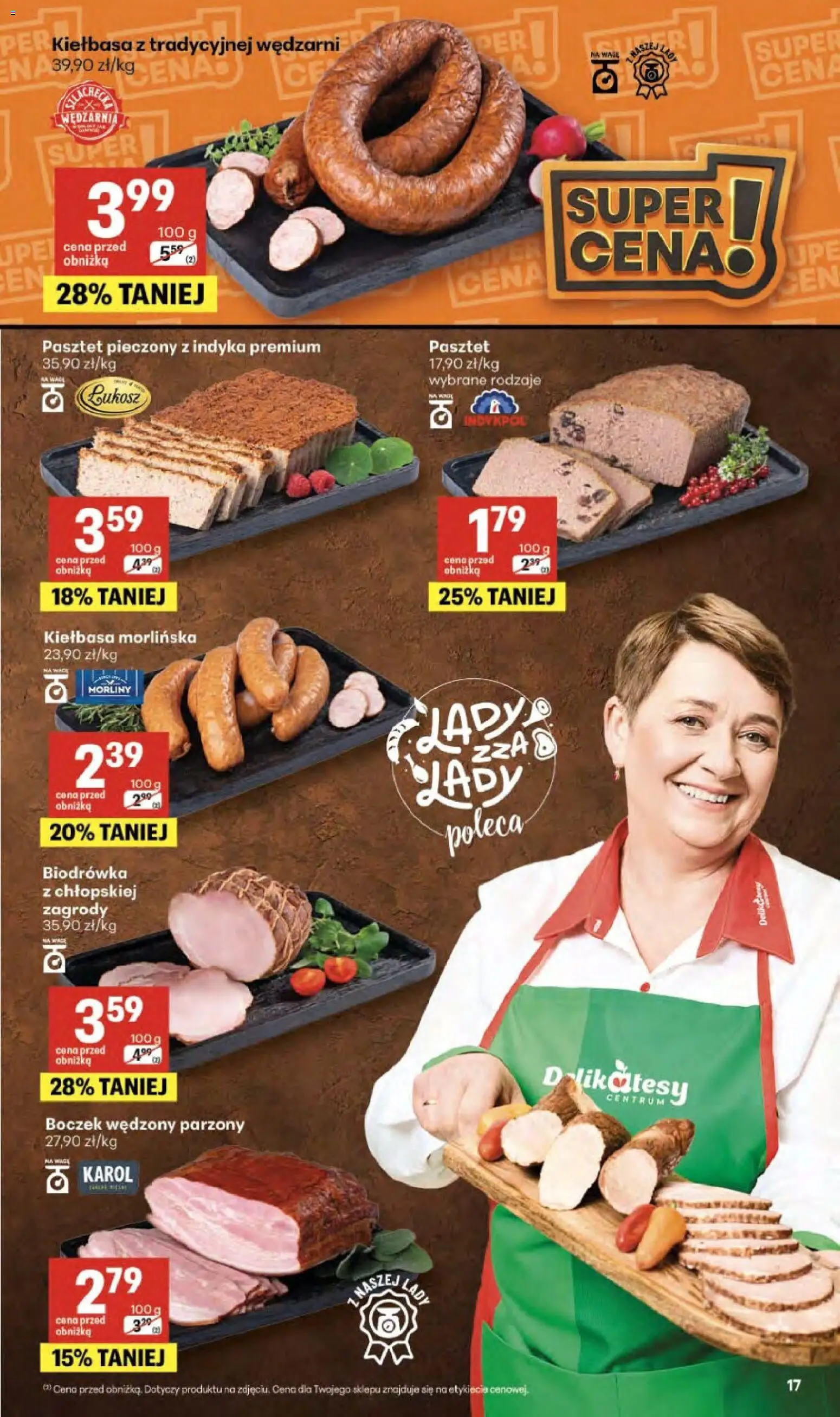Delikatesy Centrum gazetka od 02.04.2026 | Strona: 17 | Produkty: Kiełbasa, Boczek wędzony parzony, Delikatesy, Boczek
