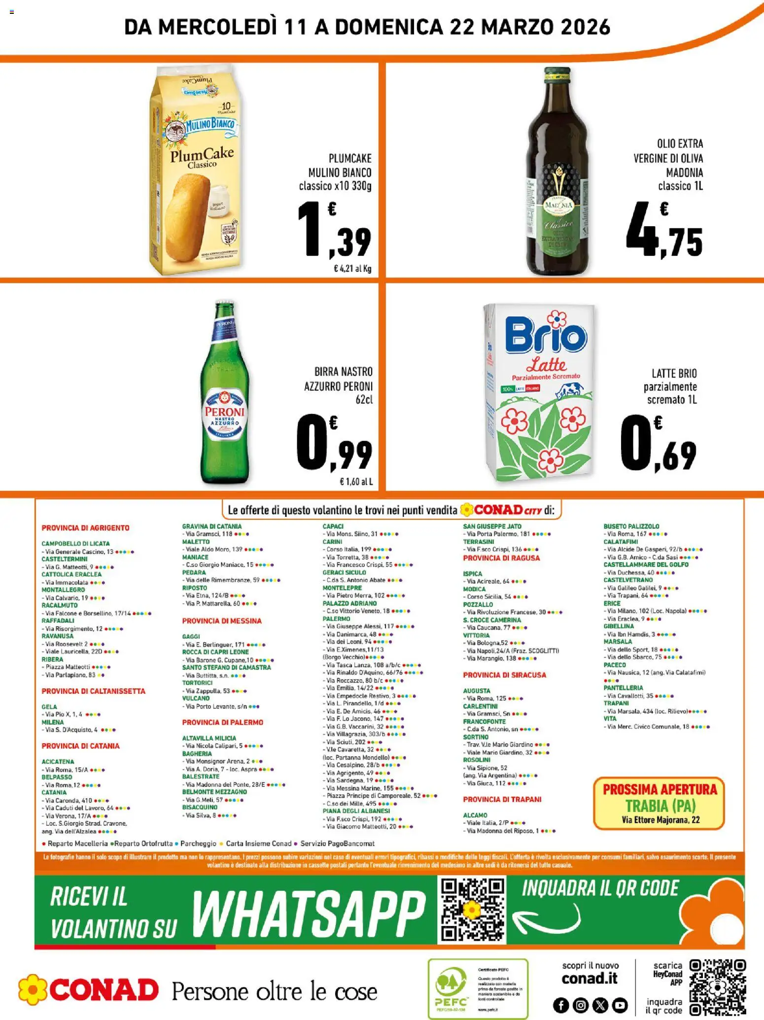 Volantino Conad del 11.03.2026 | Pagina: 16 | Prodotti: Birra, Latte, Plumcake, Mais