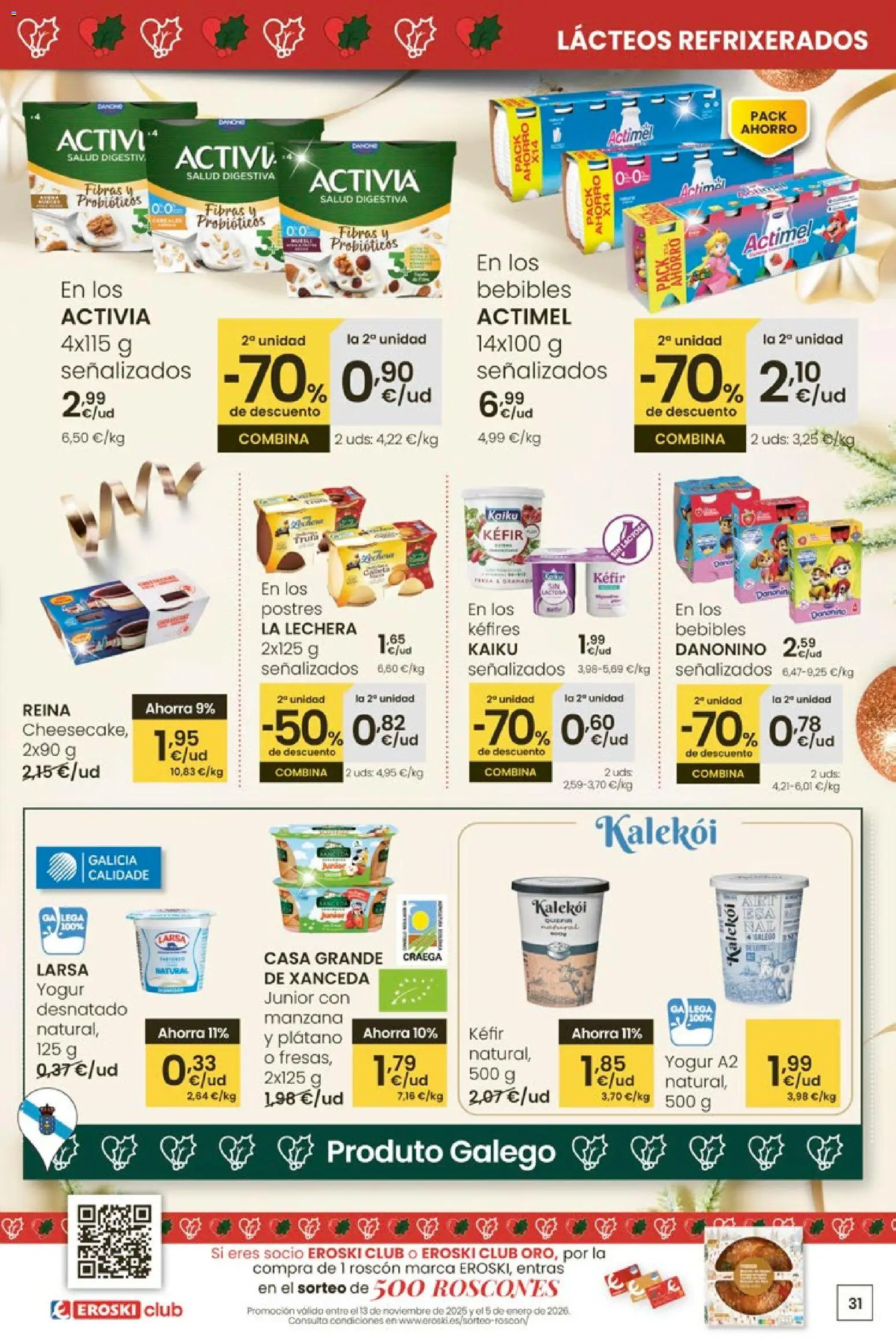 Eroski - Center │ válido desde el 27.11.2025 | Página: 31 | Productos: Yogur, Manzana