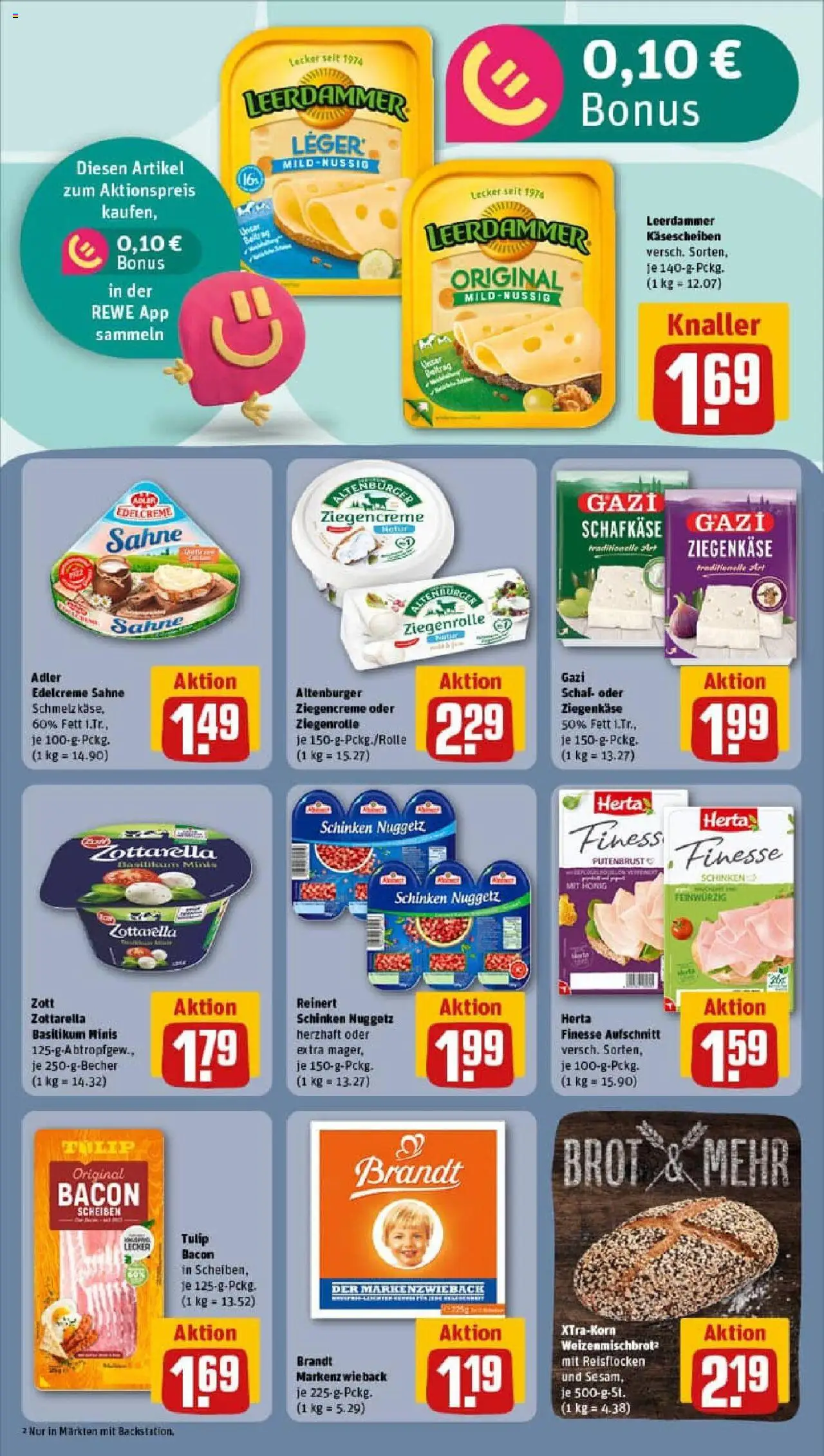 Rewe prospekt Steinach	 – gültig ab 21.09.2025 | Seite: 14 | Produkte: Ziegenkäse, Schinken, Sahne, Herta finesse