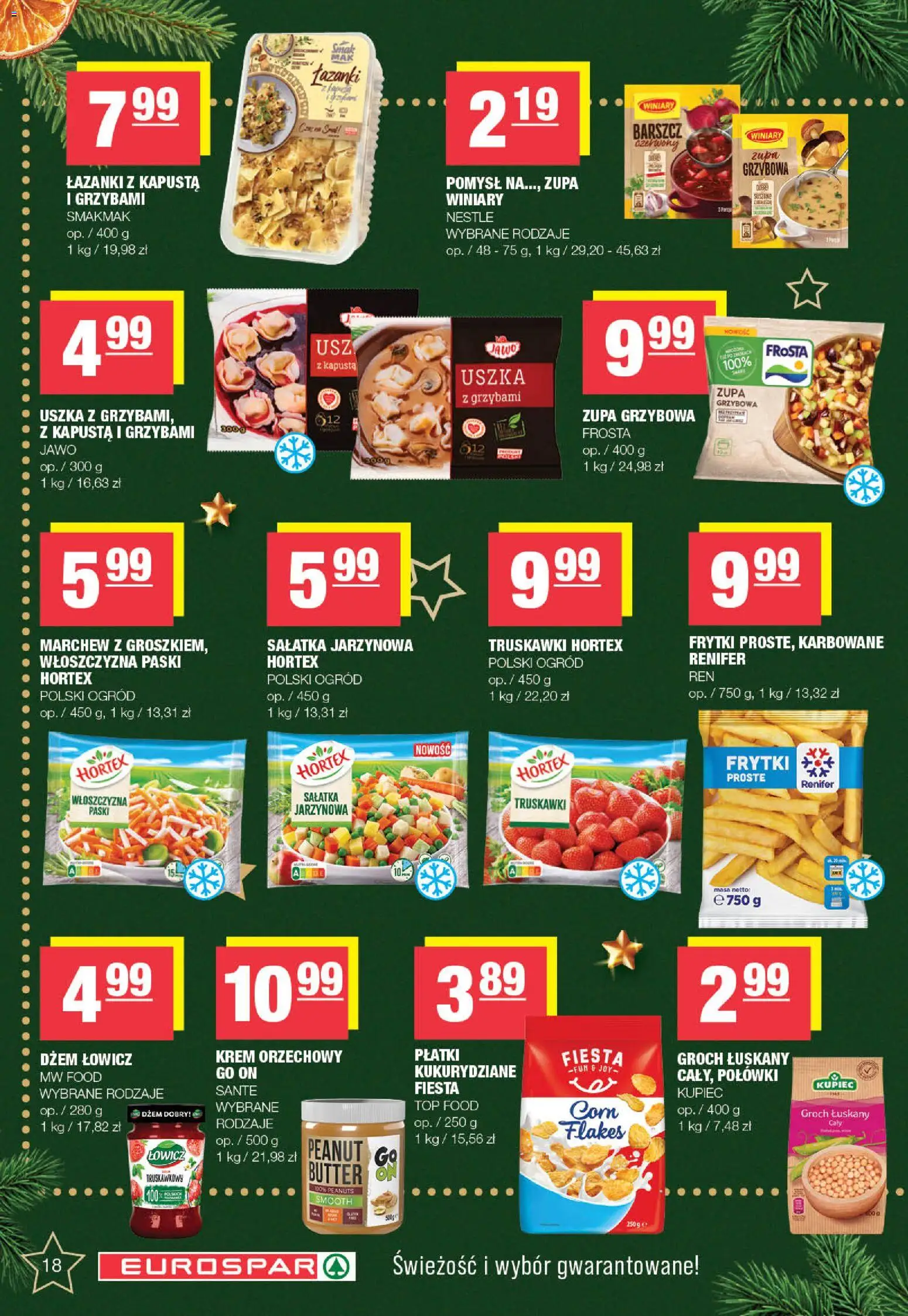 Spar Gazetka - Eurospar od 08.12.2025 | Strona: 18 | Produkty: Barszcz, Krem orzechowy, Zupa, Krem