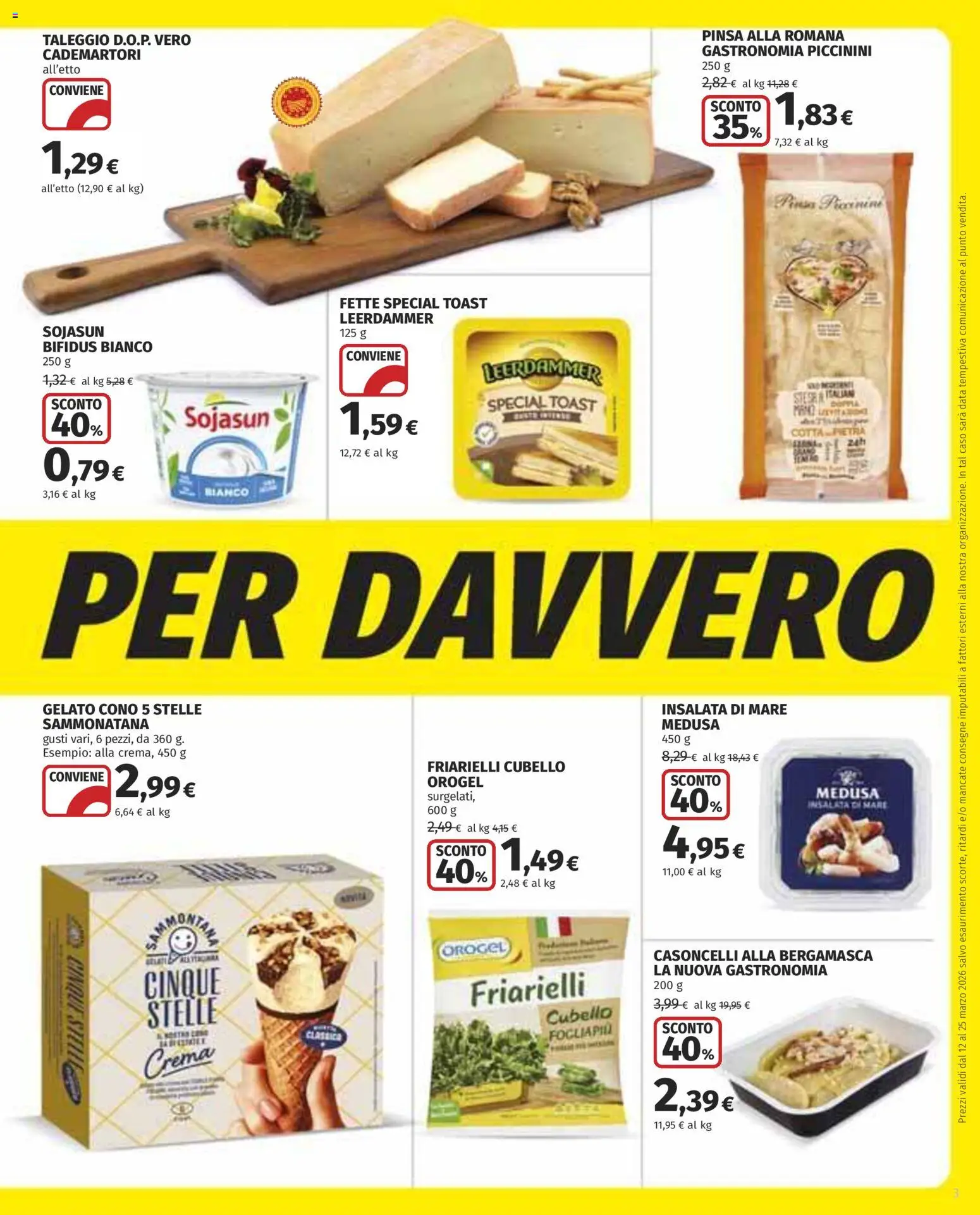 Volantino COOP del 12.03.2026 | Pagina: 3 | Prodotti: Gelato, Insalata, Data, Friarielli