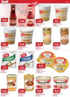 Kubík leták - Velkoobchod 09/2025 od 01.09.2025 | Strana: 30 | Produkty: Kečup, Vepřová konzerva, Lunch, Tatarská omáčka