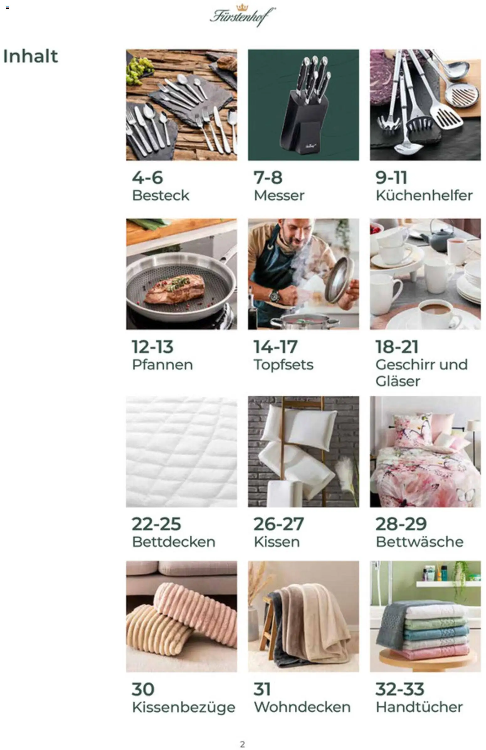 Segmüller Fürstenhof – gültig ab 15.12.2025 | Seite: 2 | Produkte: Kissen, Bettwäsche