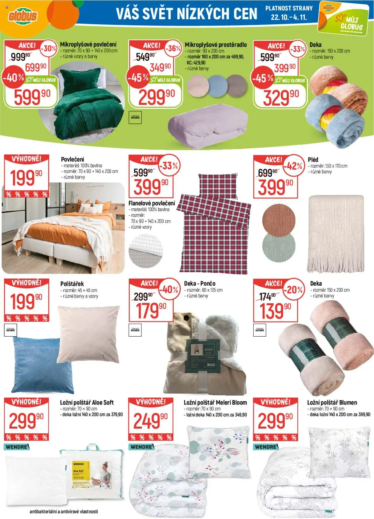 Globus leták od 22.10.2025 | Strana: 36 | Produkty: Povlečení, Deka, Flanelové povlečení, Pončo