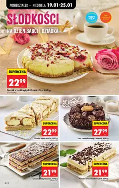 Pogląd oferty "Chleb żytni 100% bez dodatku drożdży, 450 g, Żytni chleb bez dodatku drożdży, 450 g" - ważna od 19.01.2026 | Strona: 38