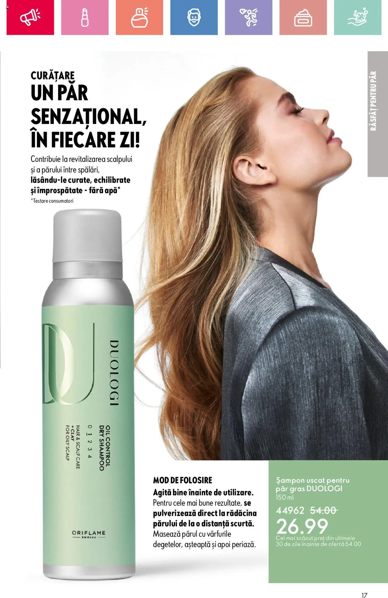 Oriflame catalog 11 2025 – valabil de la 27.07.2025 | Pagină: 17 | Produse: Șampon, Șampon uscat