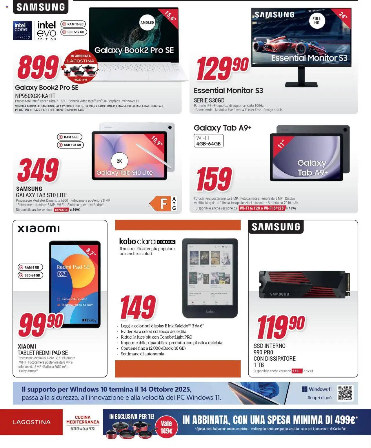 Volantino Trony del 11.09.2025 | Pagina: 30 | Prodotti: PC, Fotocamera, Batteria, Samsung