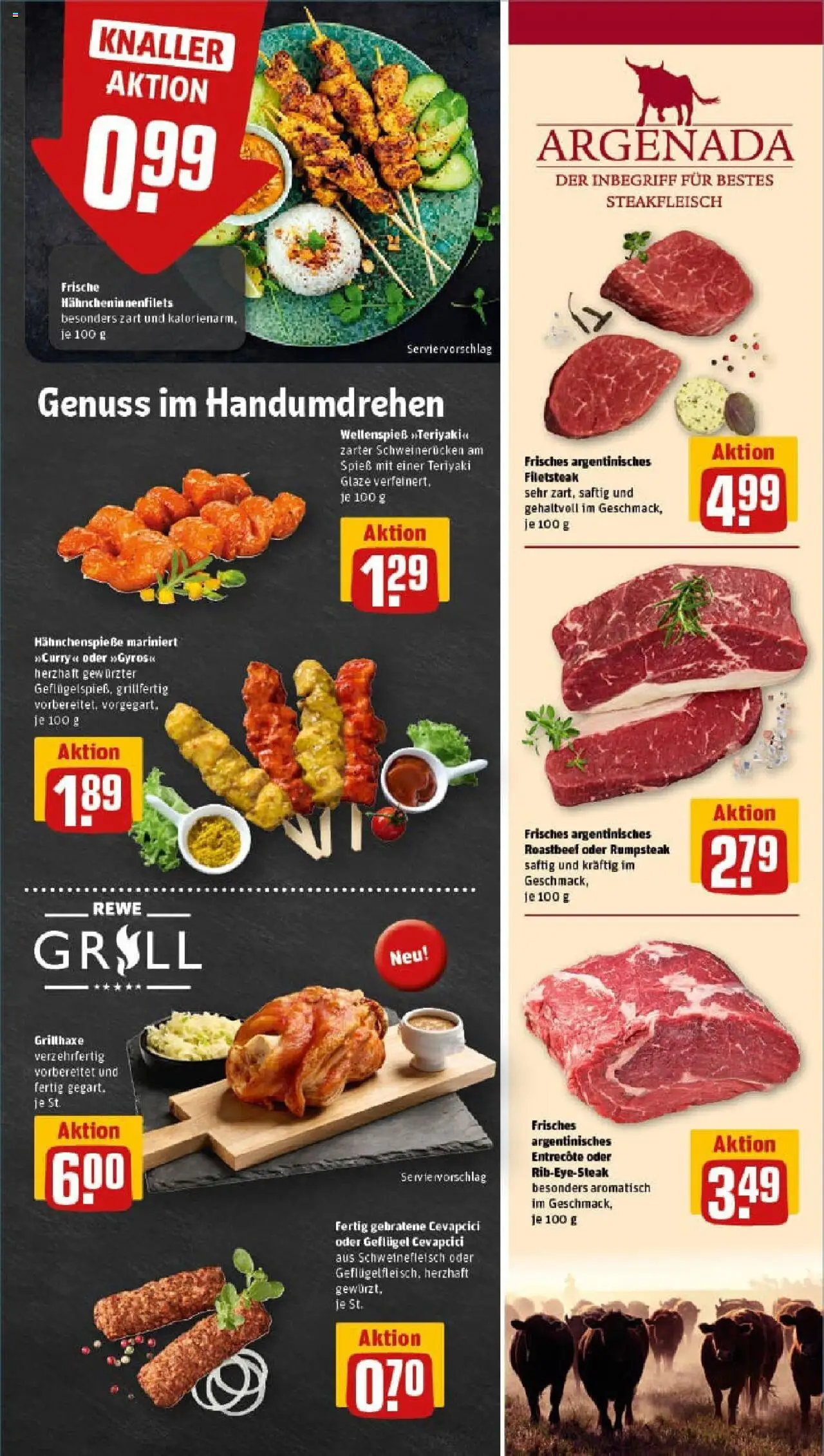 Rewe prospekt Unna	 - gültig ab dem 13.07.2025 | Seite: 7 | Produkte: Cevapcici, Schweinerucken, Schweinefleisch, Steak