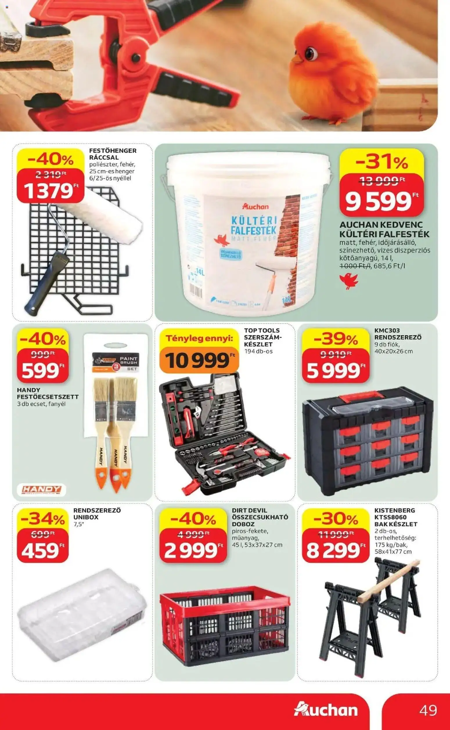 Auchan akciós ujság - amely érvényes a következő dátumtól: 16.04.2026 | Oldal: 49 | Termékek: Rendszerező, Doboz