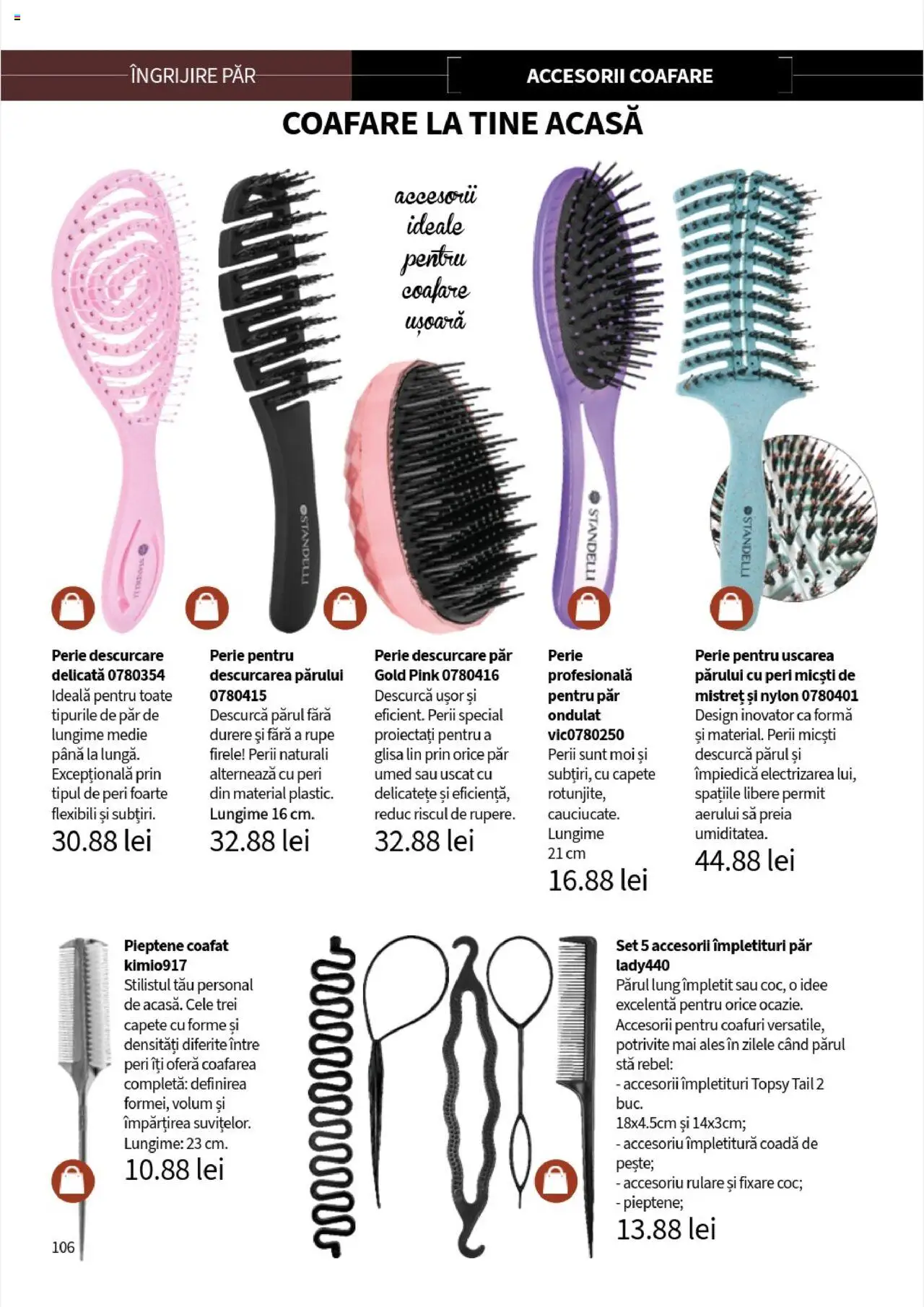 Catalog Lady’s – valabil de la 01.08.2025 | Pagină: 106 | Produse: Pieptene, Perie