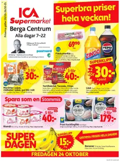 ICA Supermarket - Linköping - Förhandsvisning av reklamblad från butik ICA Supermarket aktuell från 20.10.2025