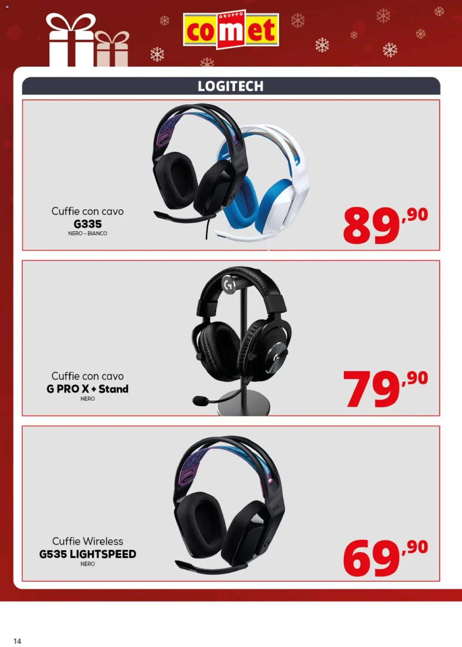 Volantino Comet del 05.12.2025 | Pagina: 14 | Prodotti: Cuffie, Cavo