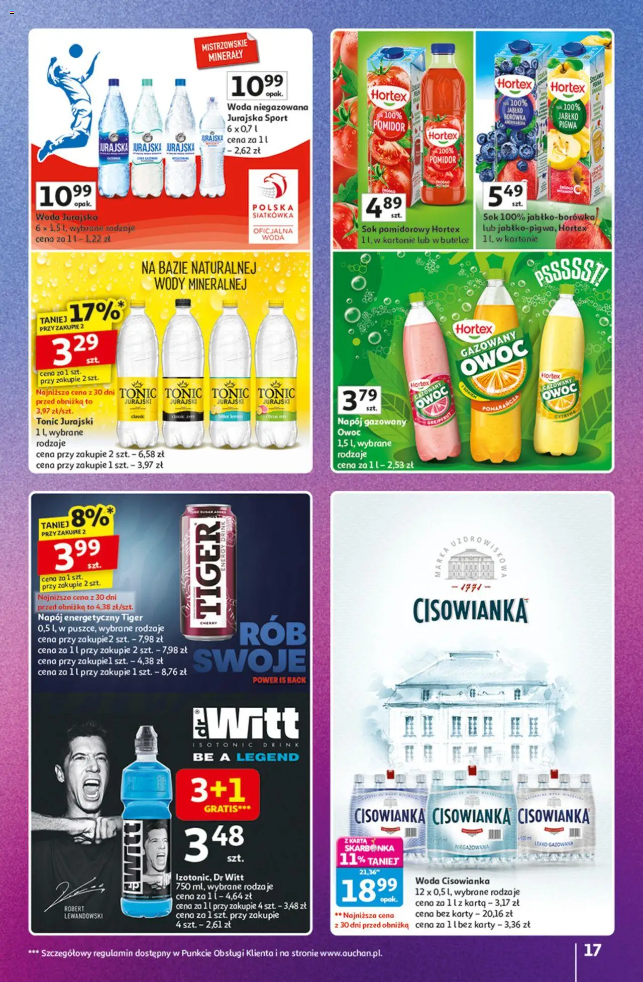 Auchan Gazetka - Znane marki duży wybór Hipermarket od 16.10.2025 | Strona: 17 | Produkty: Cytryna, Pigwa, Woda niegazowana, Grejpfrut
