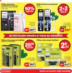 Philips elektrische tandenborstel Sonicare, Keuze uit Series 3100, 6100, 6500, 7100 en 9000. - Voorbeeld van een folder van Kruidvat, geldig van 16.12.2025 | Pagina: 44