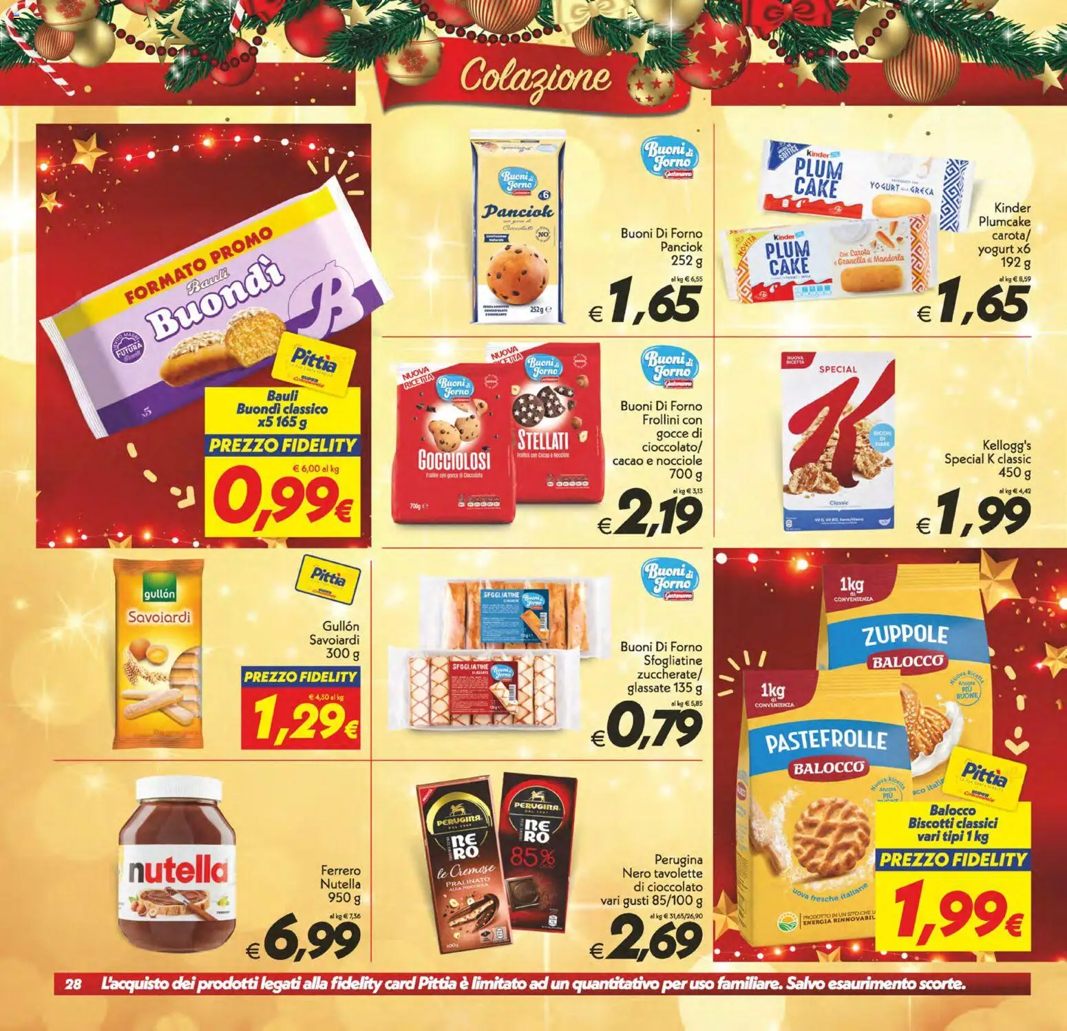 Volantino SuperConveniente del 16.12.2025 | Pagina: 28 | Prodotti: Biscotti, Nocciole, Forno, Frollini