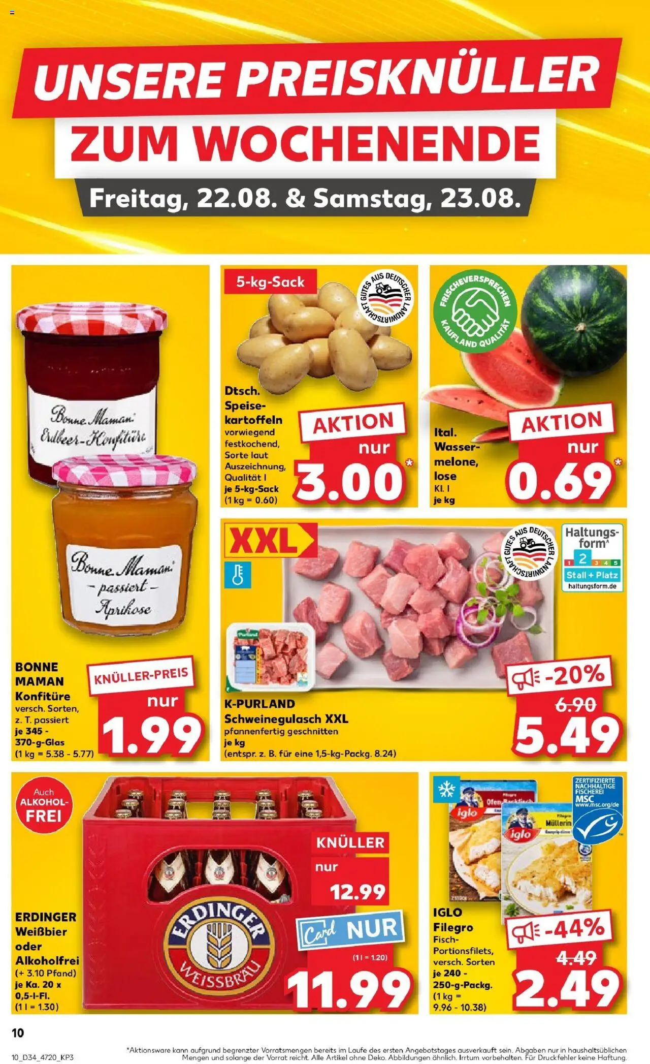 Kaufland prospekt Limburg An Der Lahn	 - gültig ab dem 21.08.2025 | Seite: 10 | Produkte: Weißbier, Wasser, Wassermelone, Bonne maman