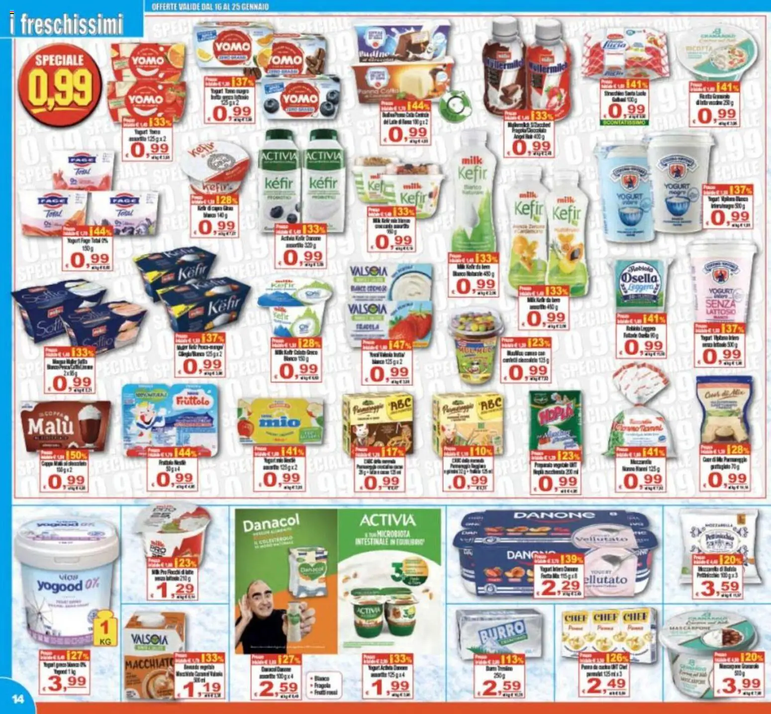 Volantino CTS del 16.01.2026 | Pagina: 14 | Prodotti: Yogurt, Burro, Budino, Robiola