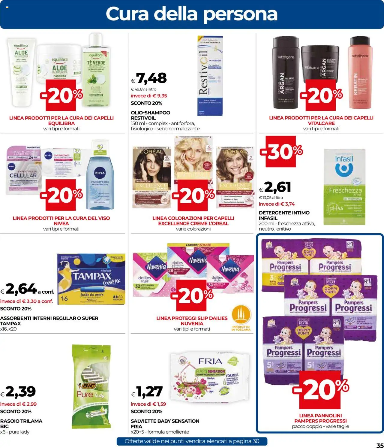 Volantino COOP del 11.09.2025 | Pagina: 35 | Prodotti: Struccante, Pannolini, Detergente intimo, Detergente