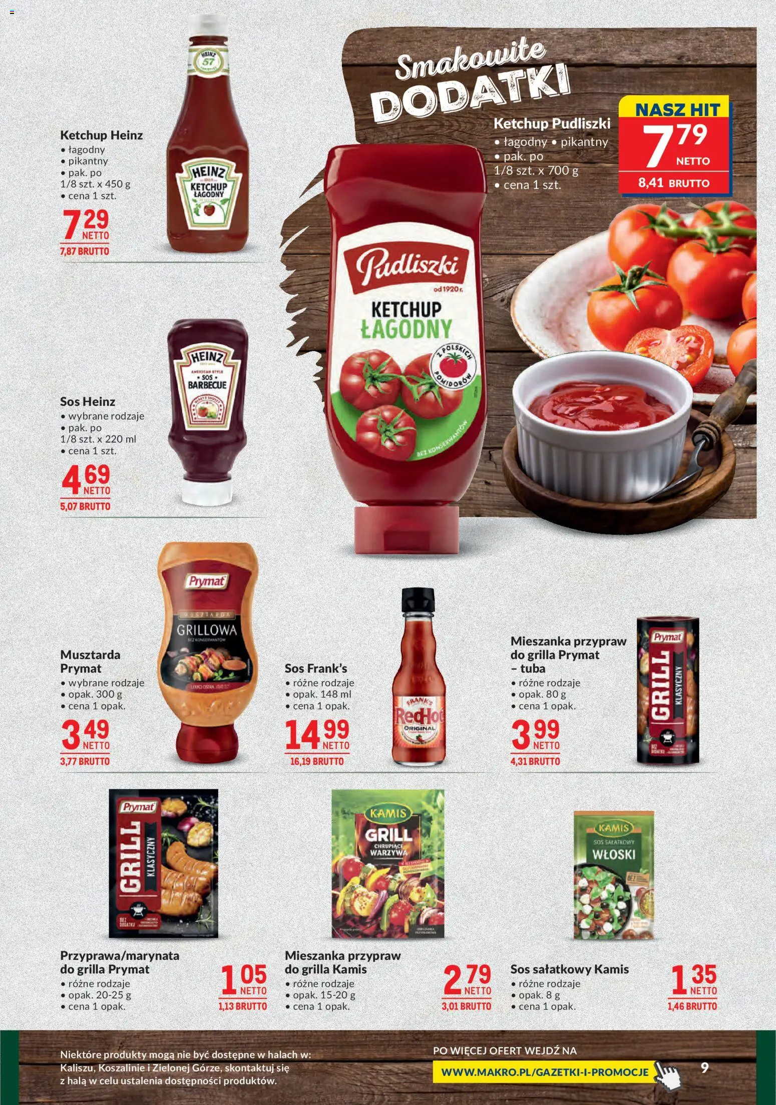 Makro gazetka - Grill-Ogród od 21.04.2026 | Strona: 9 | Produkty: Ketchup, Grill, Musztarda, Warzywa