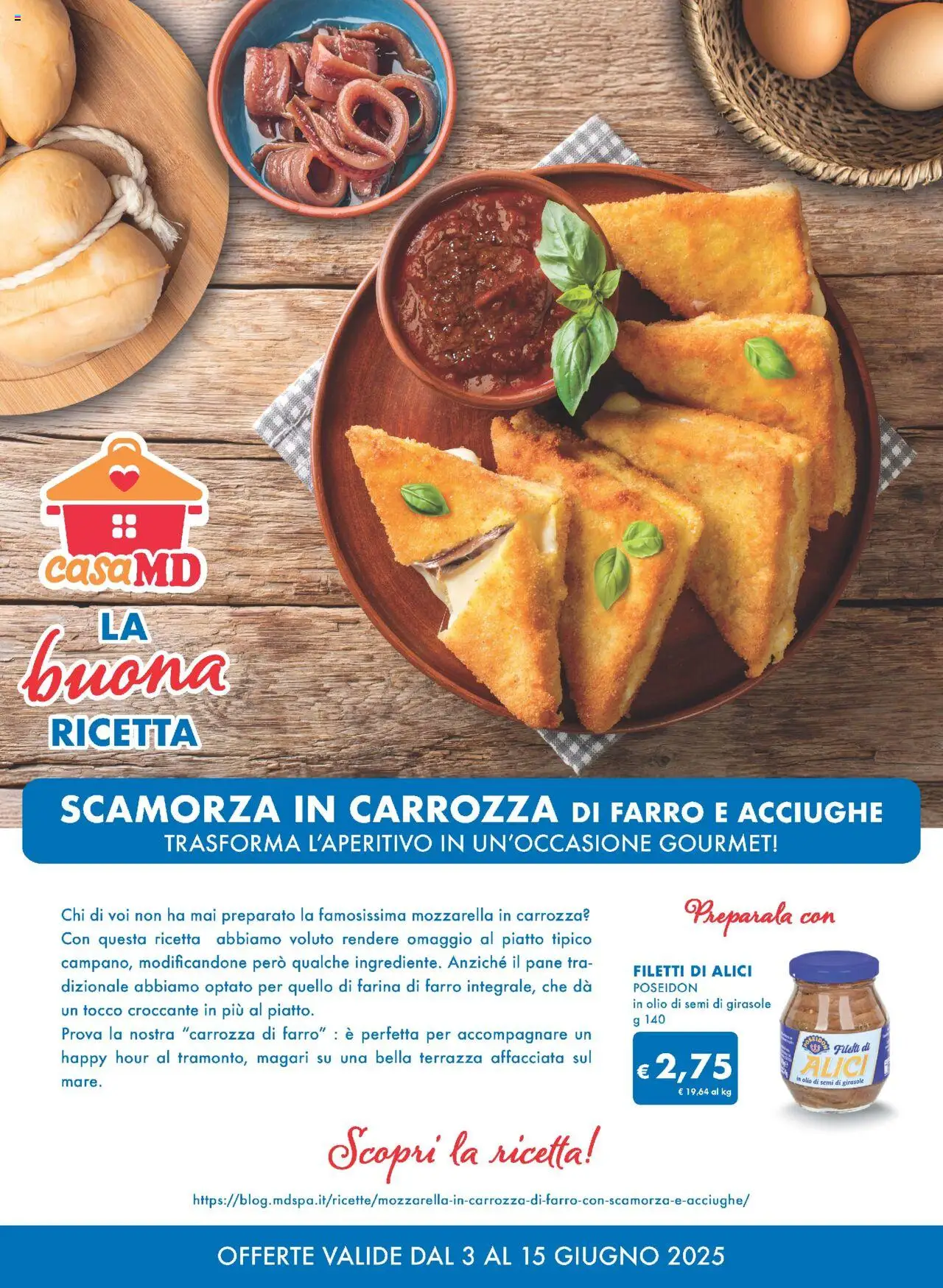 Volantino MD Discount del 03.06.2025 | Pagina: 13 | Prodotti: Pane, Olio, Alici, Farro