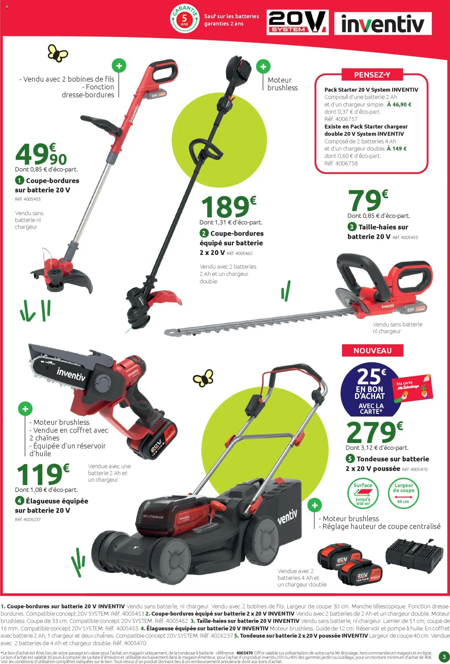 {H1} | Page: 3 | Produits: Tondeuse, Batterie