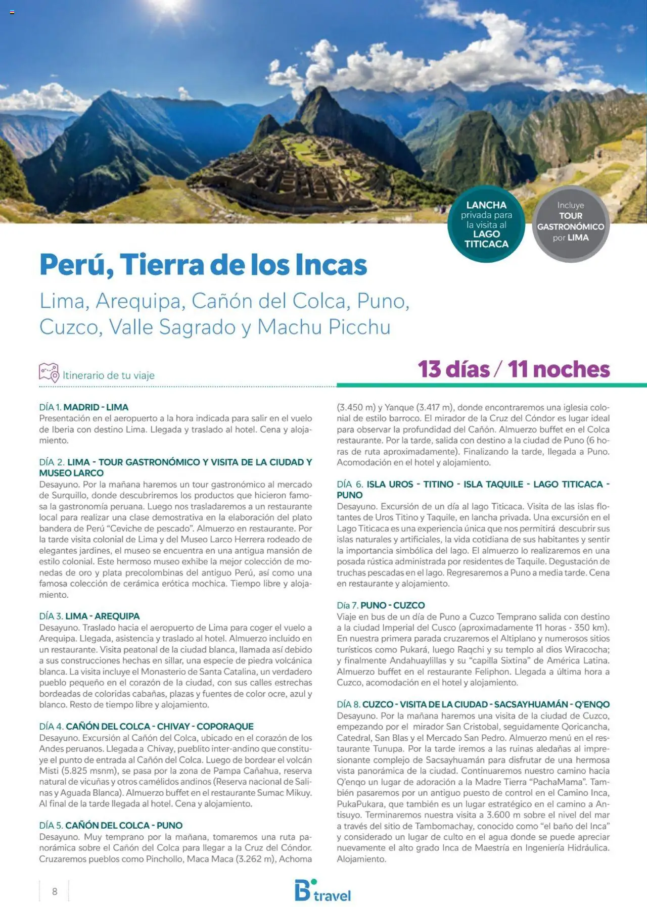 B the travel brand Viajeros Expertos Internacional  │ válido desde el 27.02.2025 | Página: 8 | Productos: Lima, Baño