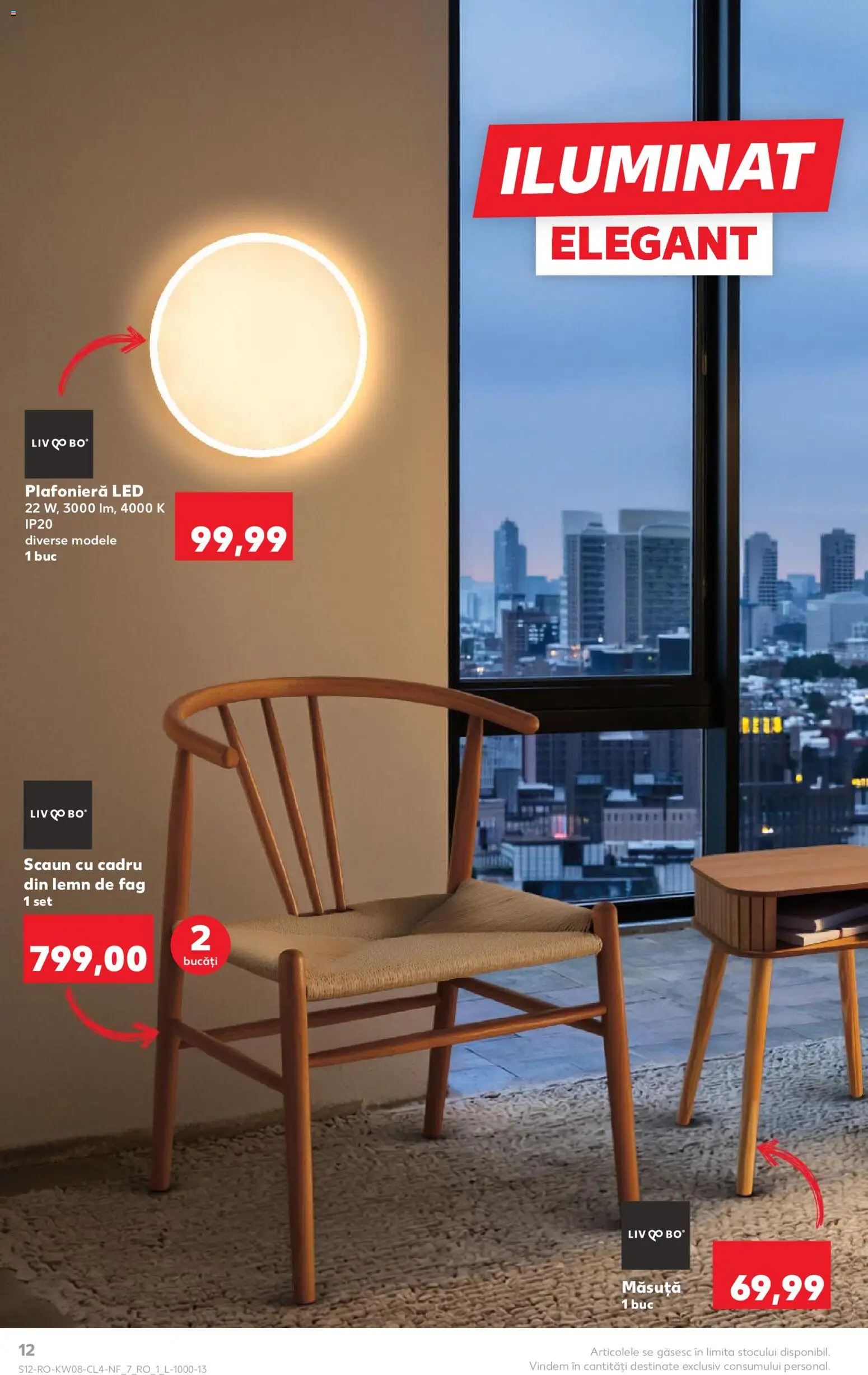 Noul catalog Kaufland – valabil de la 18.02.2026 | Pagină: 12 | Produse: Plafonieră, Scaun, Babak