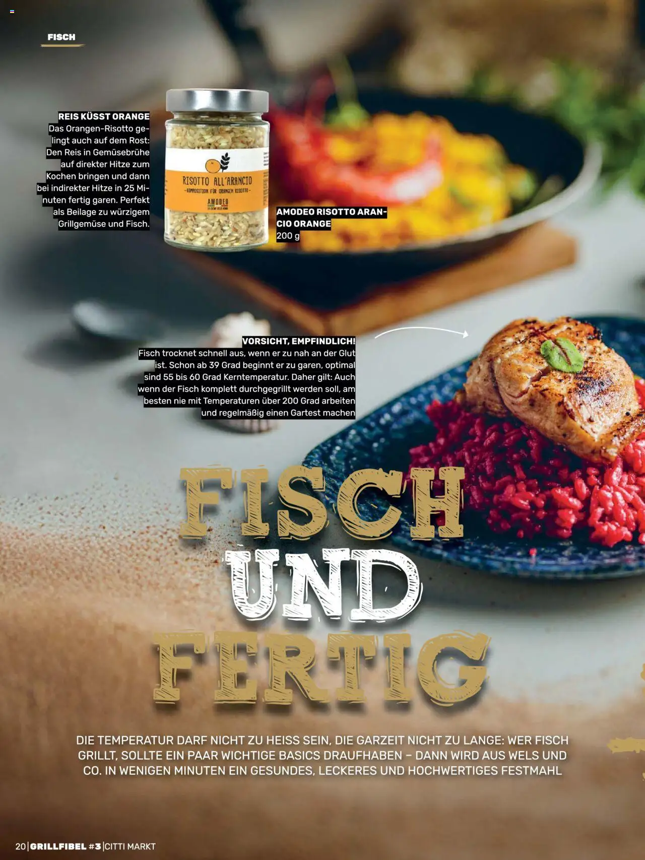CITTI Markt Grill Fibel - gültig ab dem 25.06.2025 | Seite: 20 | Produkte: Orangen, Fisch, Reis