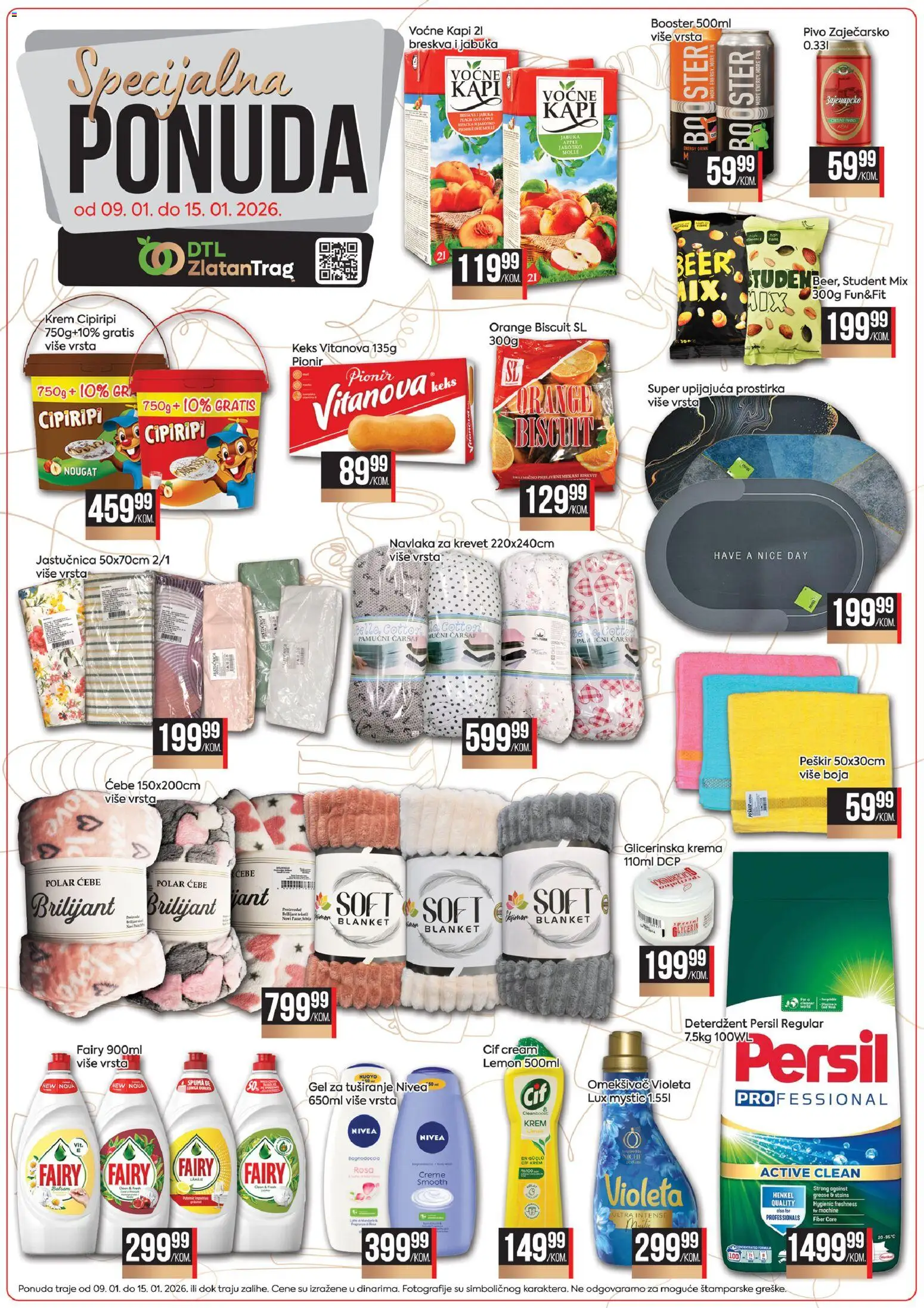 Zlatan Trag katalog - važi od 09.01.2026 | Strana: 2 | Proizvode: Krema, Peškir, Pivo, Breskva