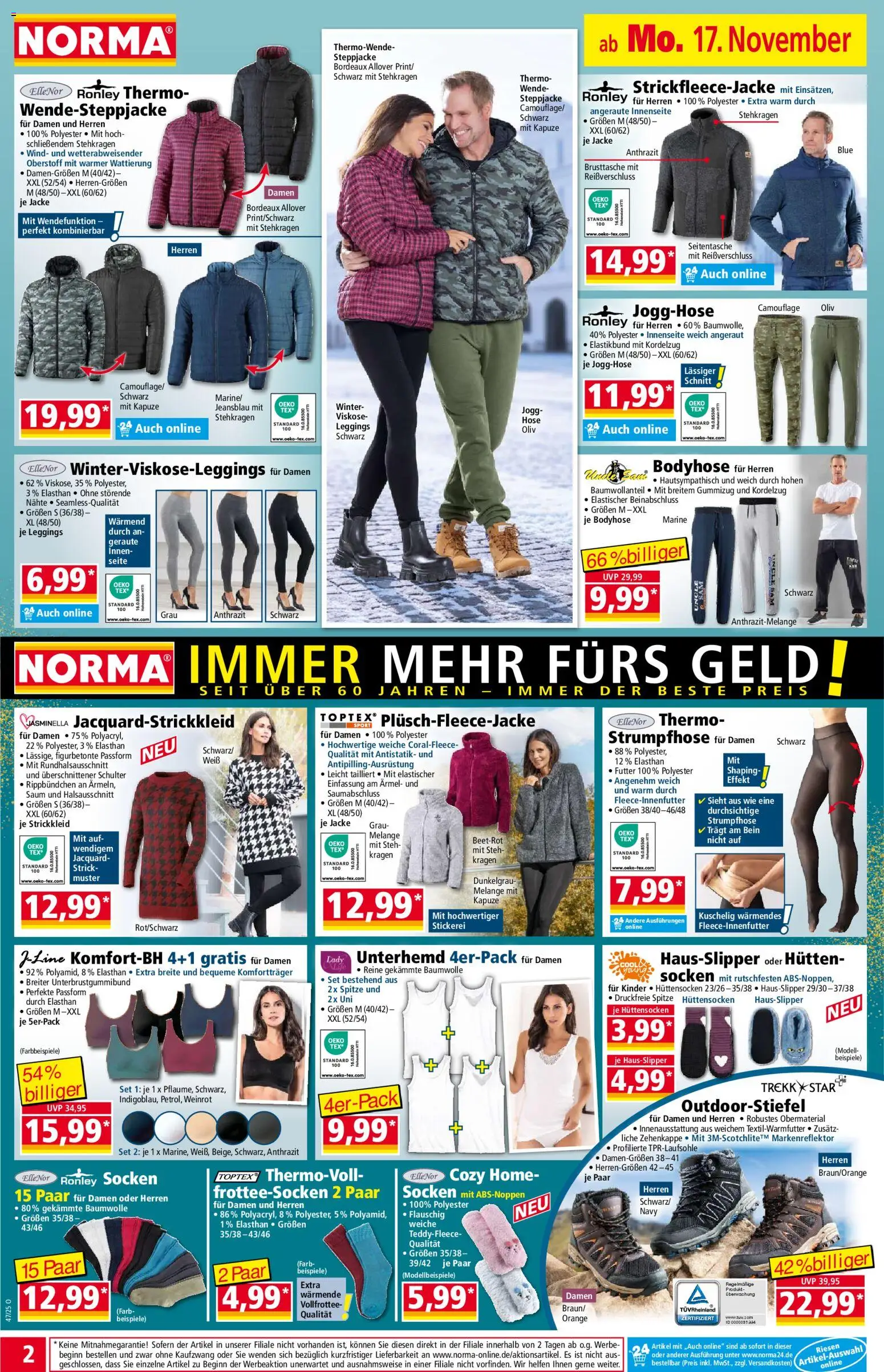 Norma - Black Friday – gültig ab 17.11.2025 | Seite: 2 | Produkte: Unterhemd, Jacke, Socken, Leggings