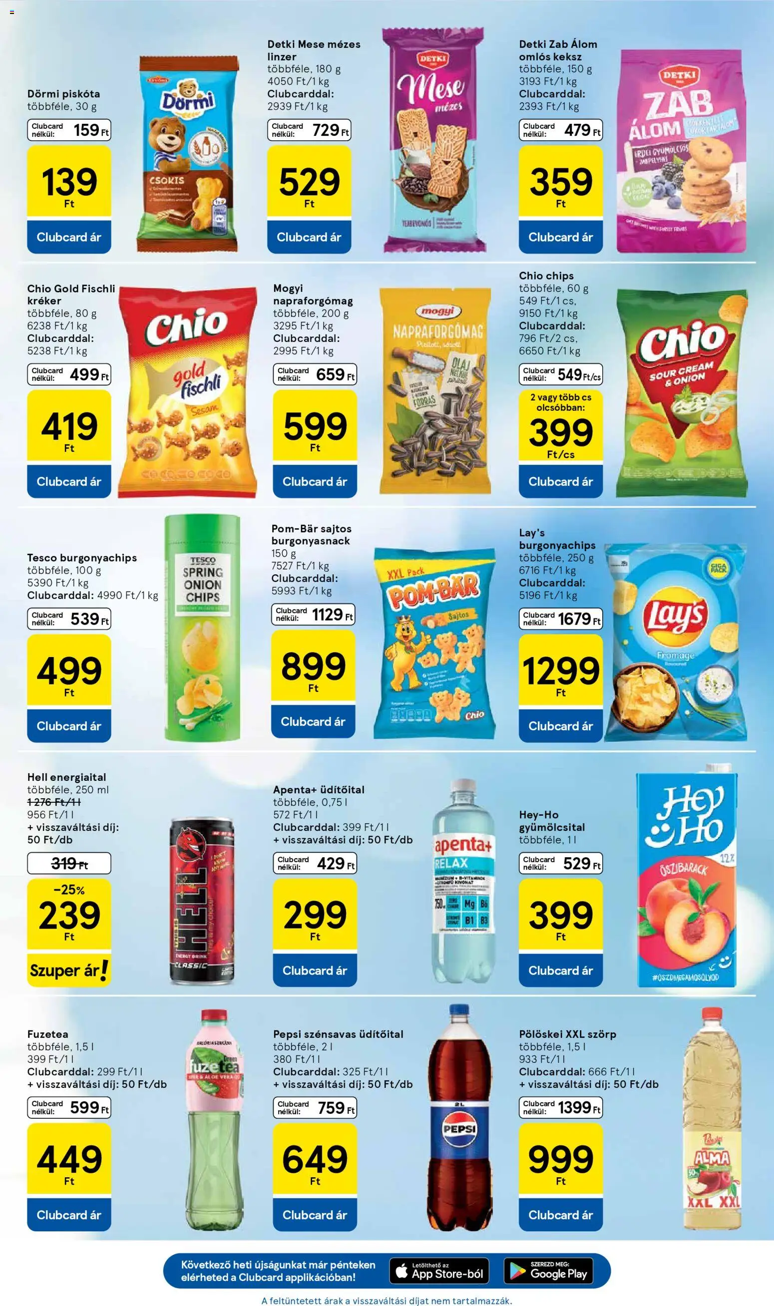 Tesco akciós ujság - amely érvényes a következő dátumtól: 29.04.2026 | Oldal: 5 | Termékek: Őszibarack, Piskóta, Gyümölcsital, Energiaital